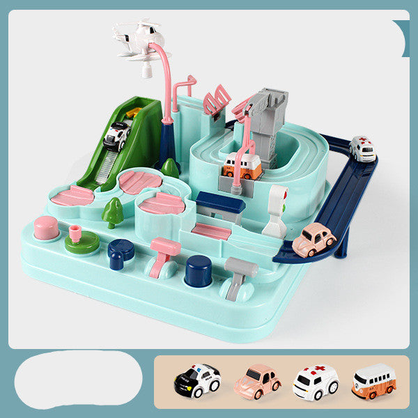 Circuit Voitures Parking Rails Aventure Jouet Enfant Piste