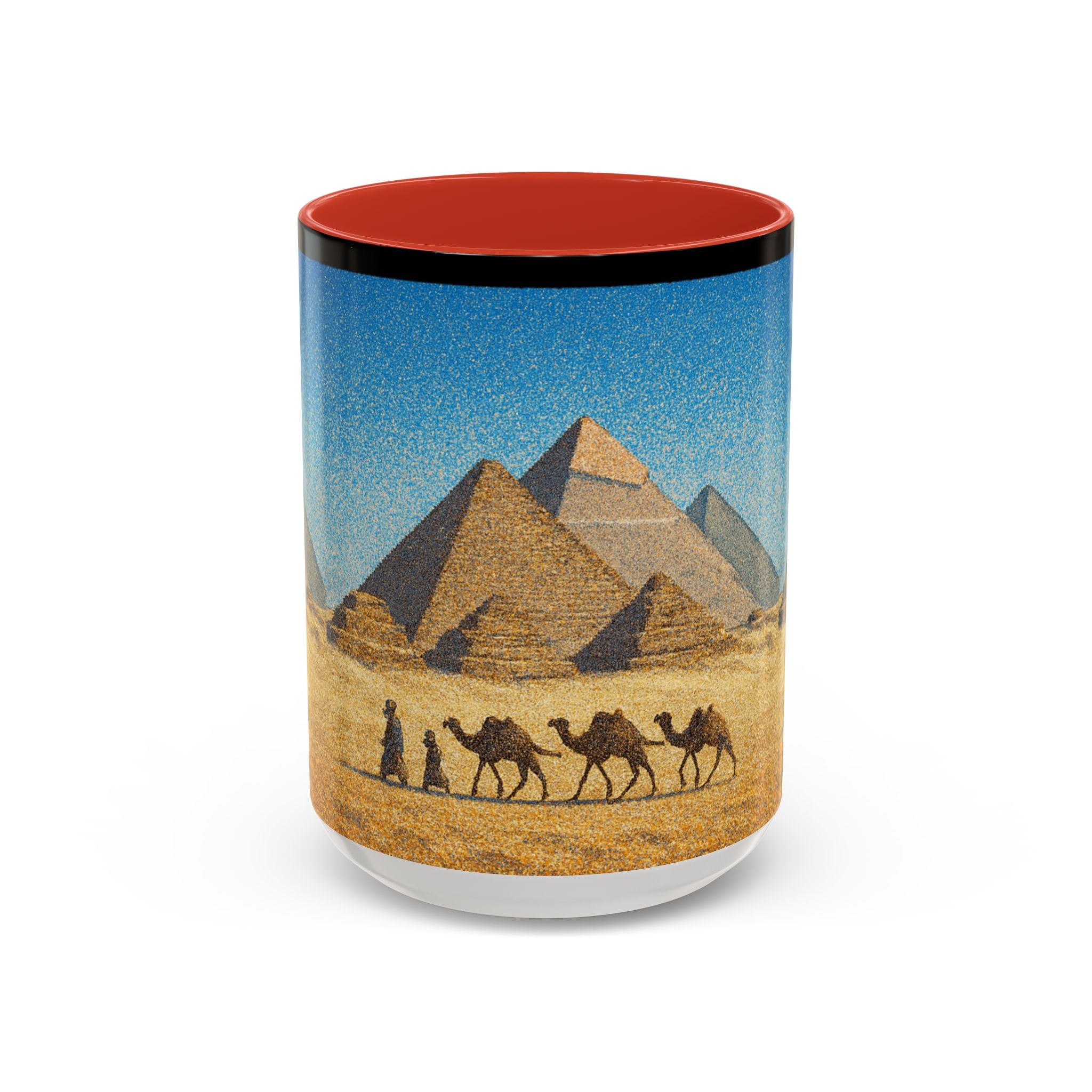 Egyptian Pyramids Camel Caravan Accent Coffee Mug