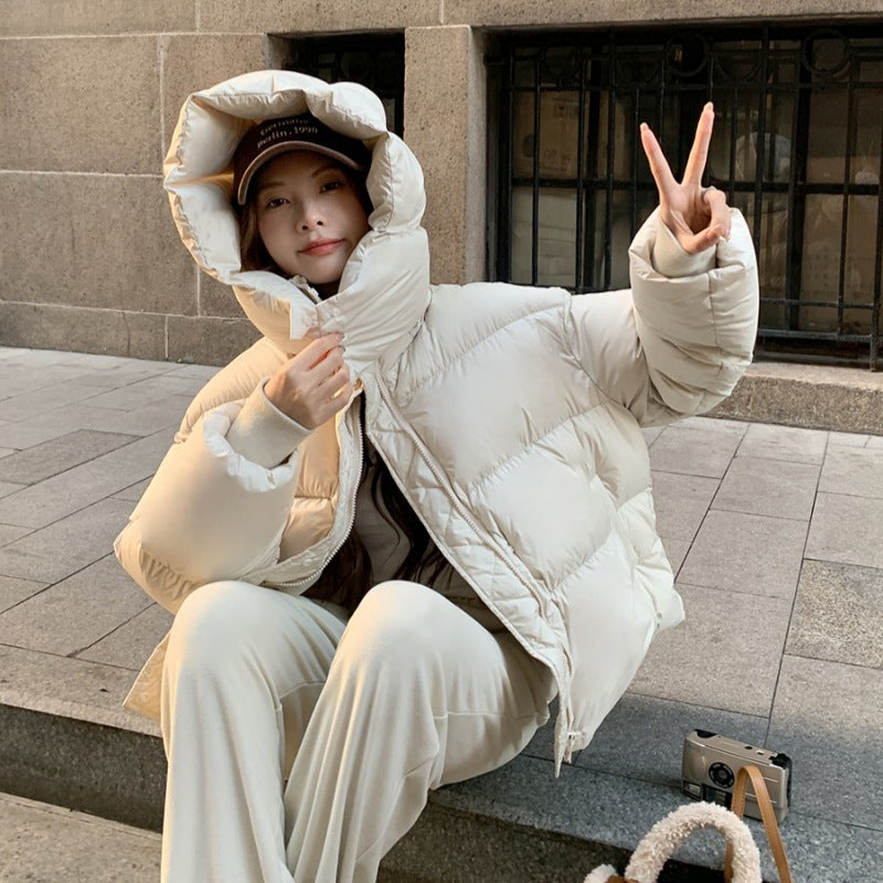 Manteau Femme Court Hiver Rembourré Épais Loose