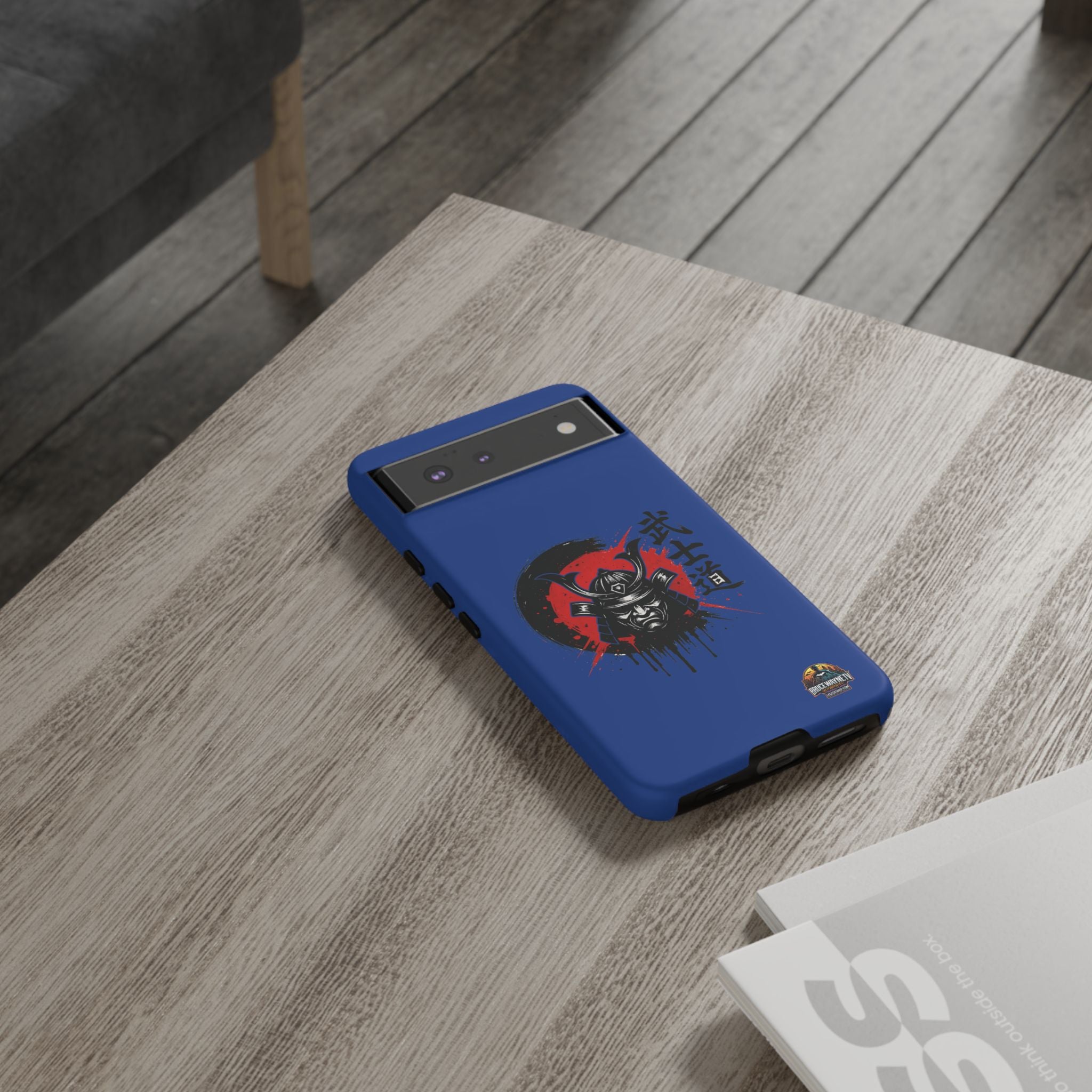 📱 samurai phone case Bleue foncé – coque renforcée Pixel & Galaxy 📱