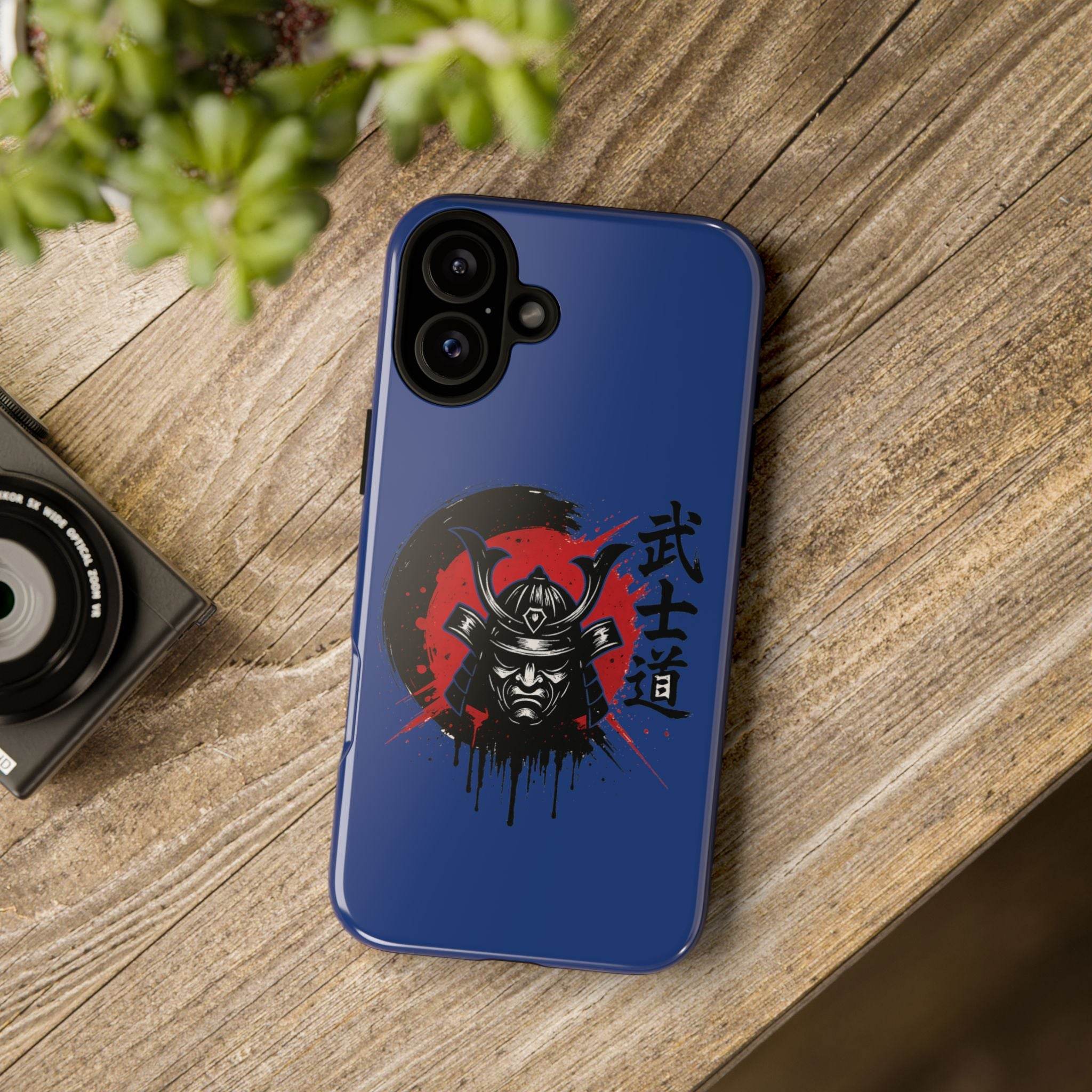 📱 samurai phone case Bleue foncé – coque renforcée iPhone 📱