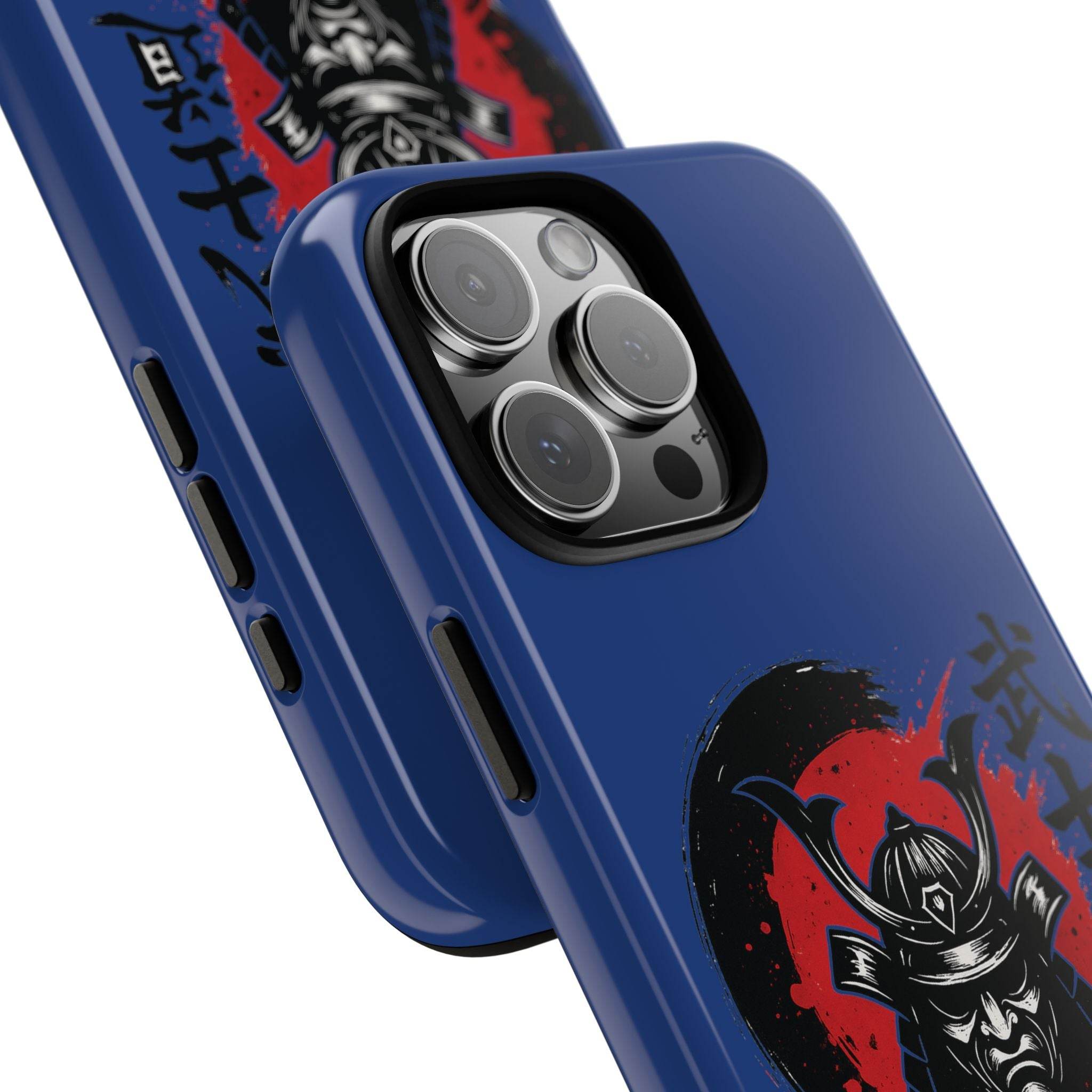 📱 samurai phone case Bleue foncé – coque renforcée iPhone 📱
