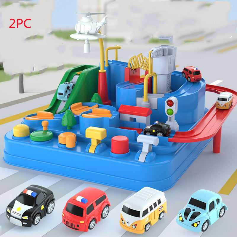 Circuit Voitures Parking Rails Aventure Jouet Enfant Piste