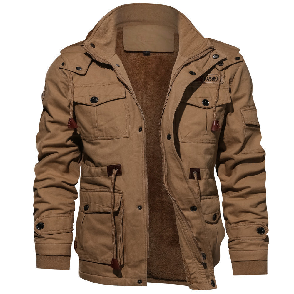 🧥 Veste Cargo Homme Hiver Capuche Détachable Multi-Poches 🧥