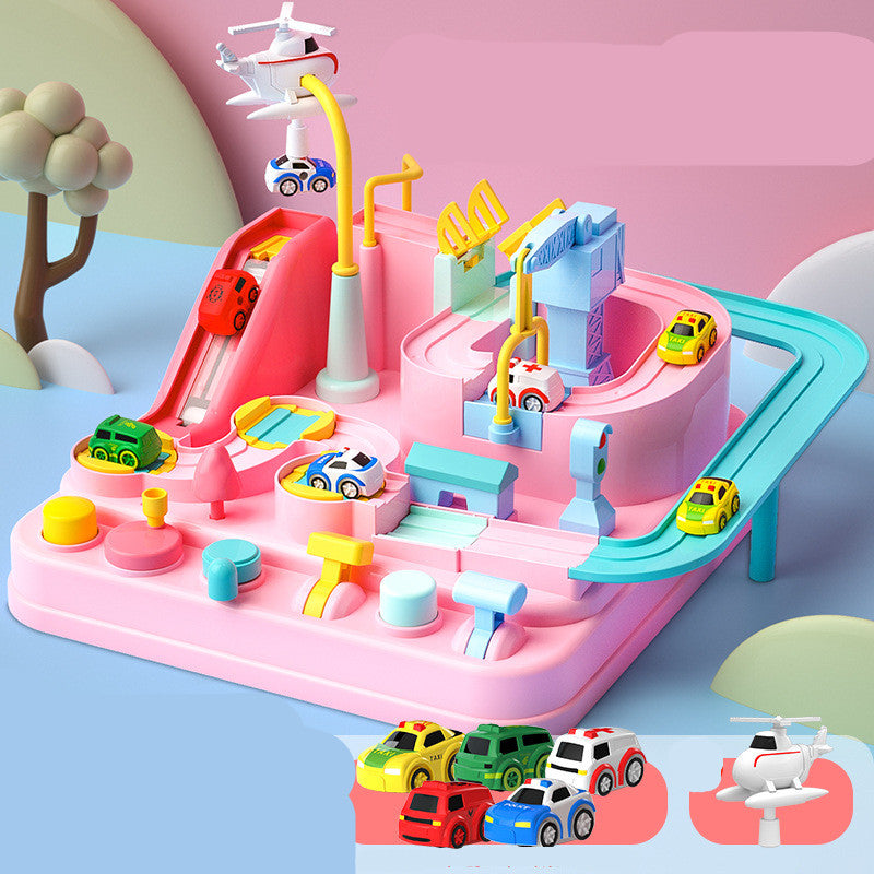 Circuit Voitures Parking Rails Aventure Jouet Enfant Piste