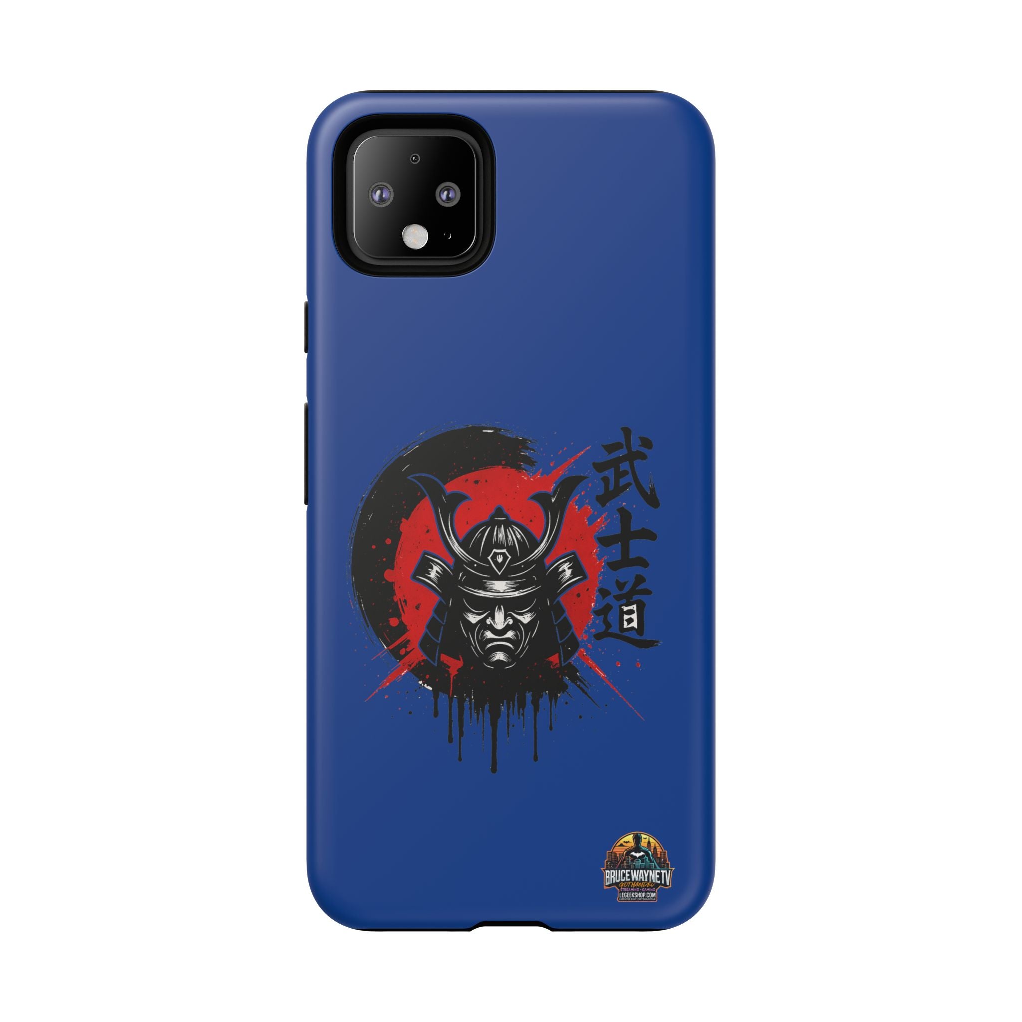 📱 samurai phone case Bleue foncé – coque renforcée Pixel & Galaxy 📱