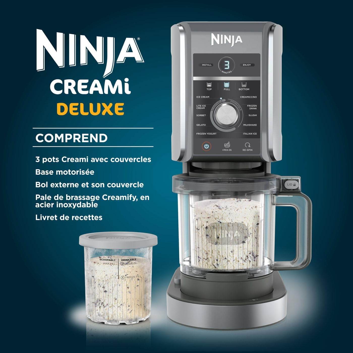 🎮 Ninja CREAMi Deluxe NC501EU – Machine à Glace & Frozen Yogurt 🎮 - Legeekshop