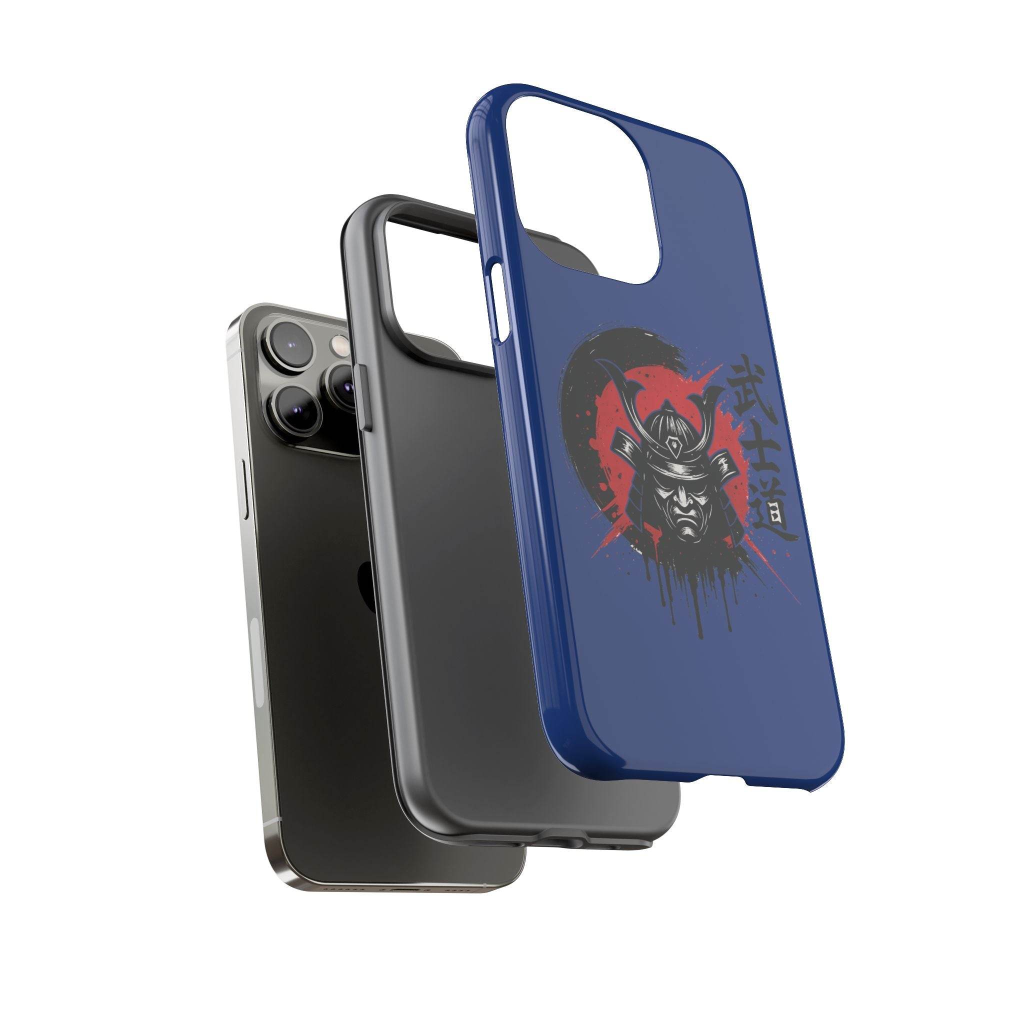 📱 samurai phone case Bleue foncé – coque renforcée iPhone 📱