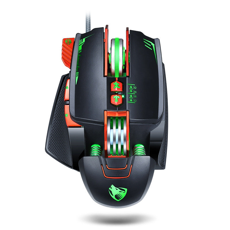 Souris Gaming Thunder Wolf V9 RGB DPI Réglable Pro