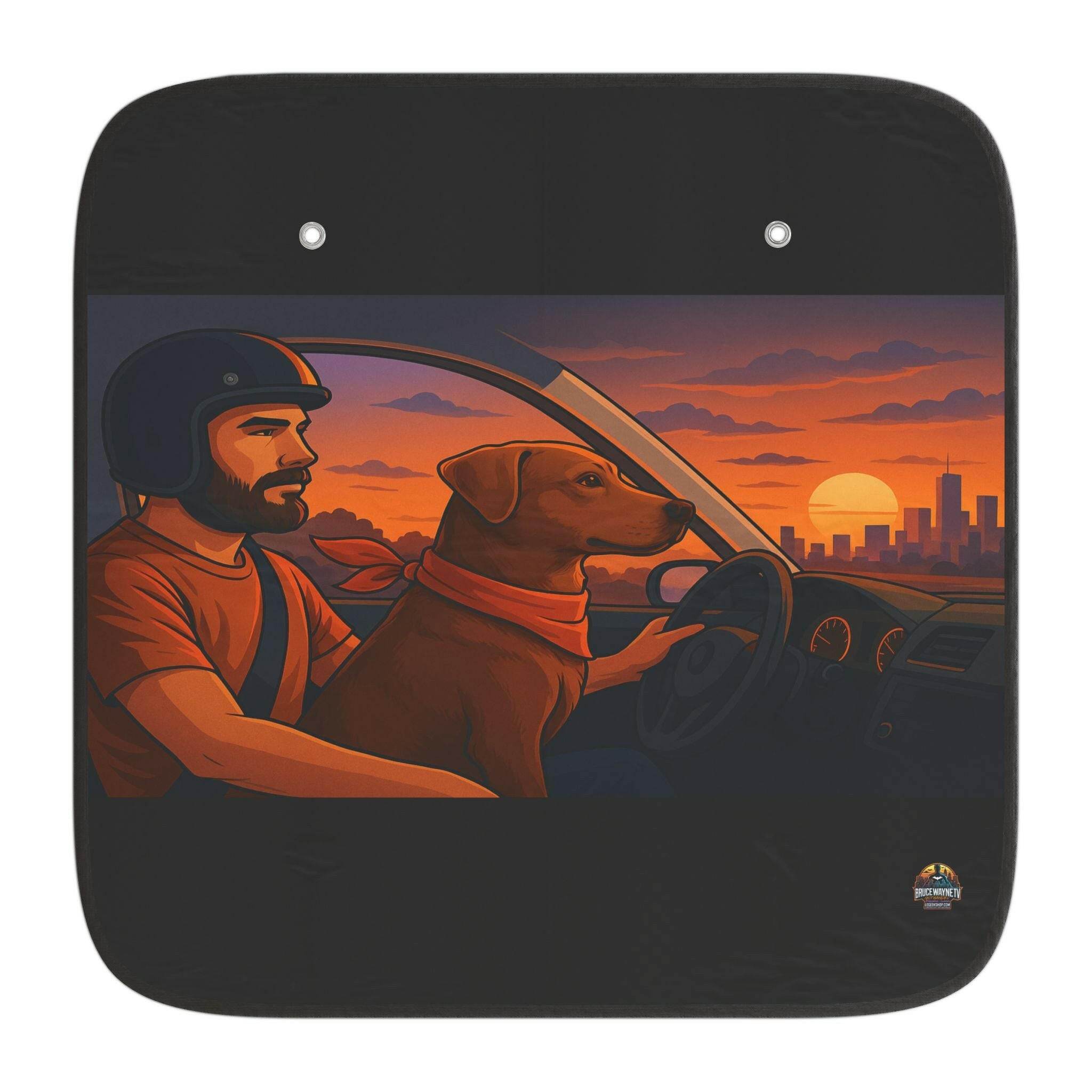 🎮 Pare-soleil Voiture “Sunset Drive” – Édition Limitée 🎮 - Legeekshop