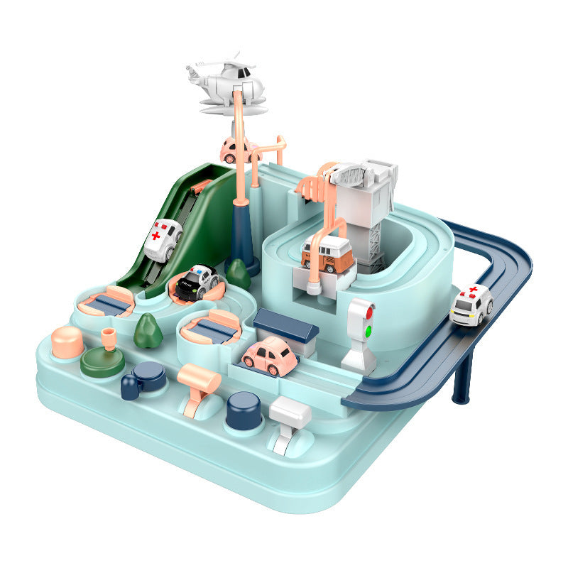 Circuit Voitures Parking Rails Aventure Jouet Enfant Piste