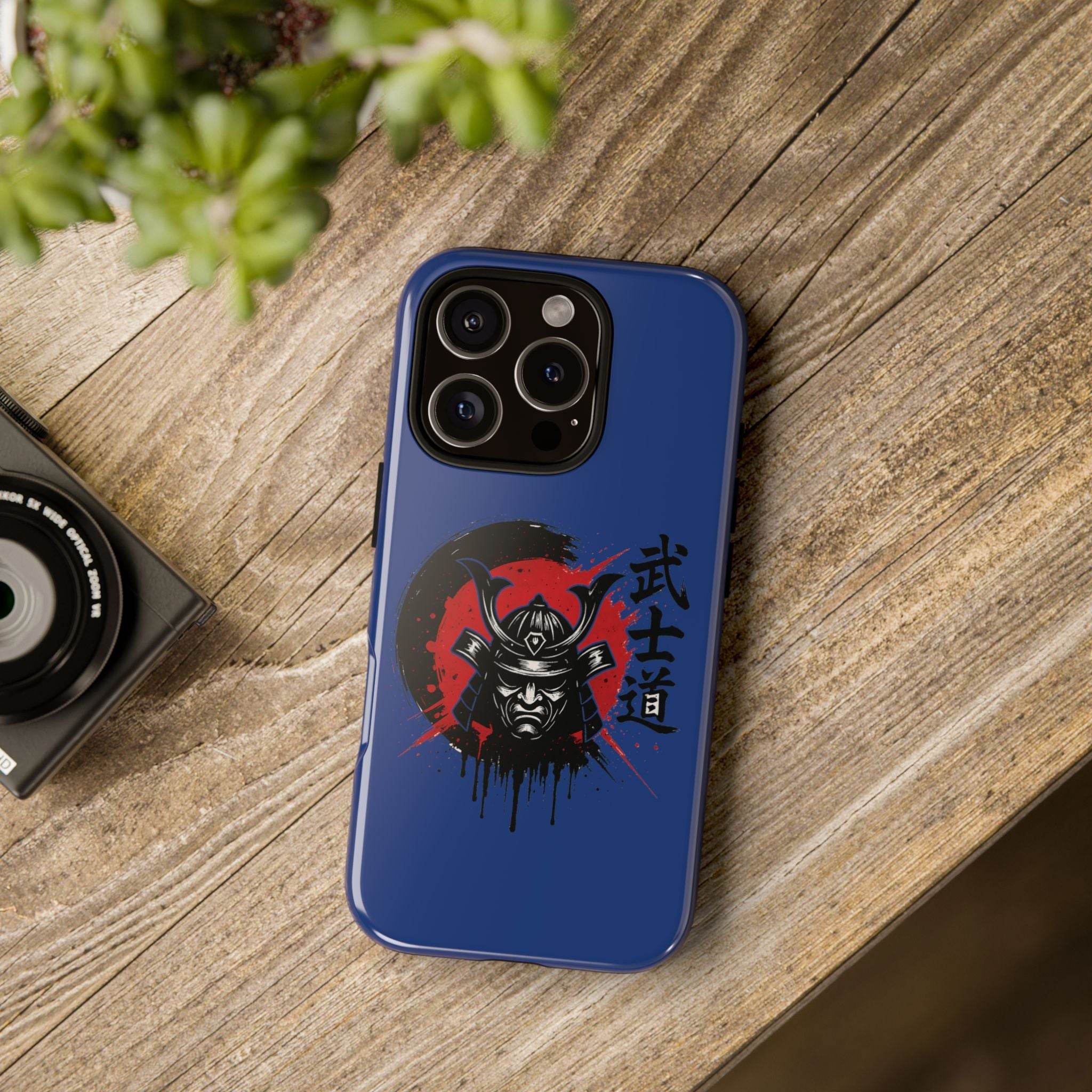 📱 samurai phone case Bleue foncé – coque renforcée iPhone 📱