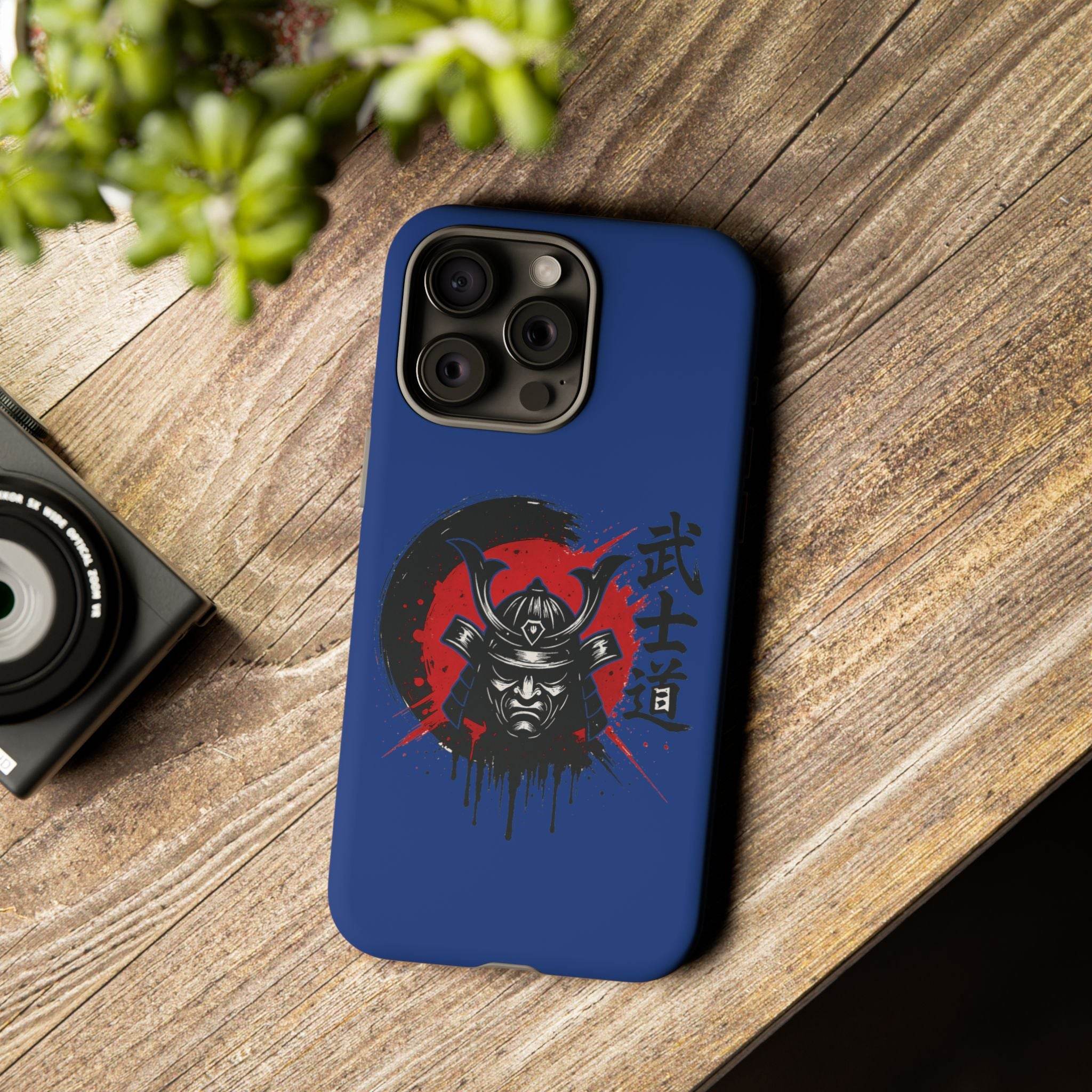 📱 samurai phone case Bleue foncé – coque renforcée iPhone 📱