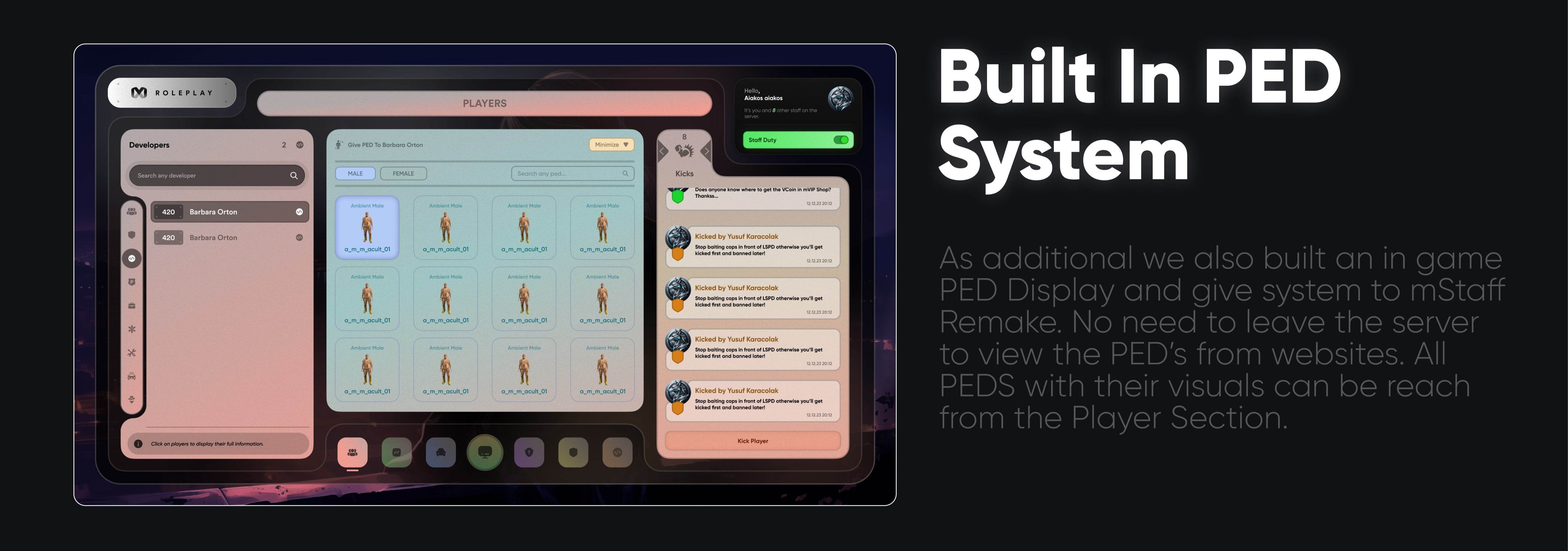 ⚙️ mStaff Remake Open Source – Script Panel Admin FiveM ⚙️ - Legeekshop