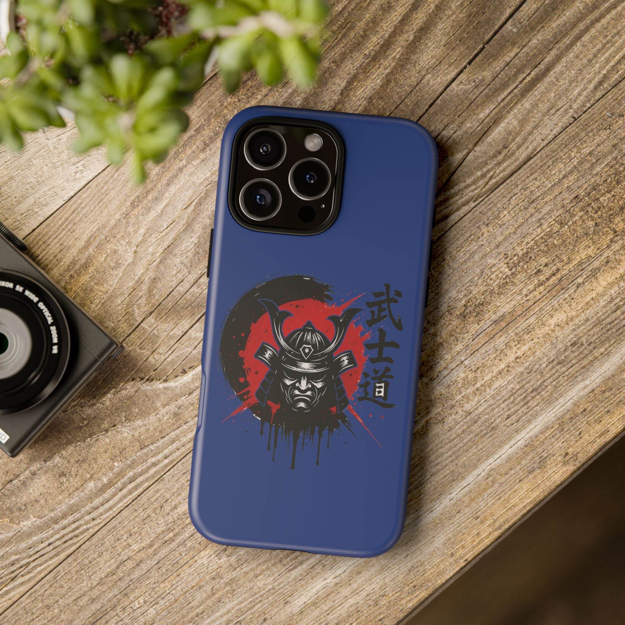 📱 samurai phone case Bleue foncé – coque renforcée iPhone 📱