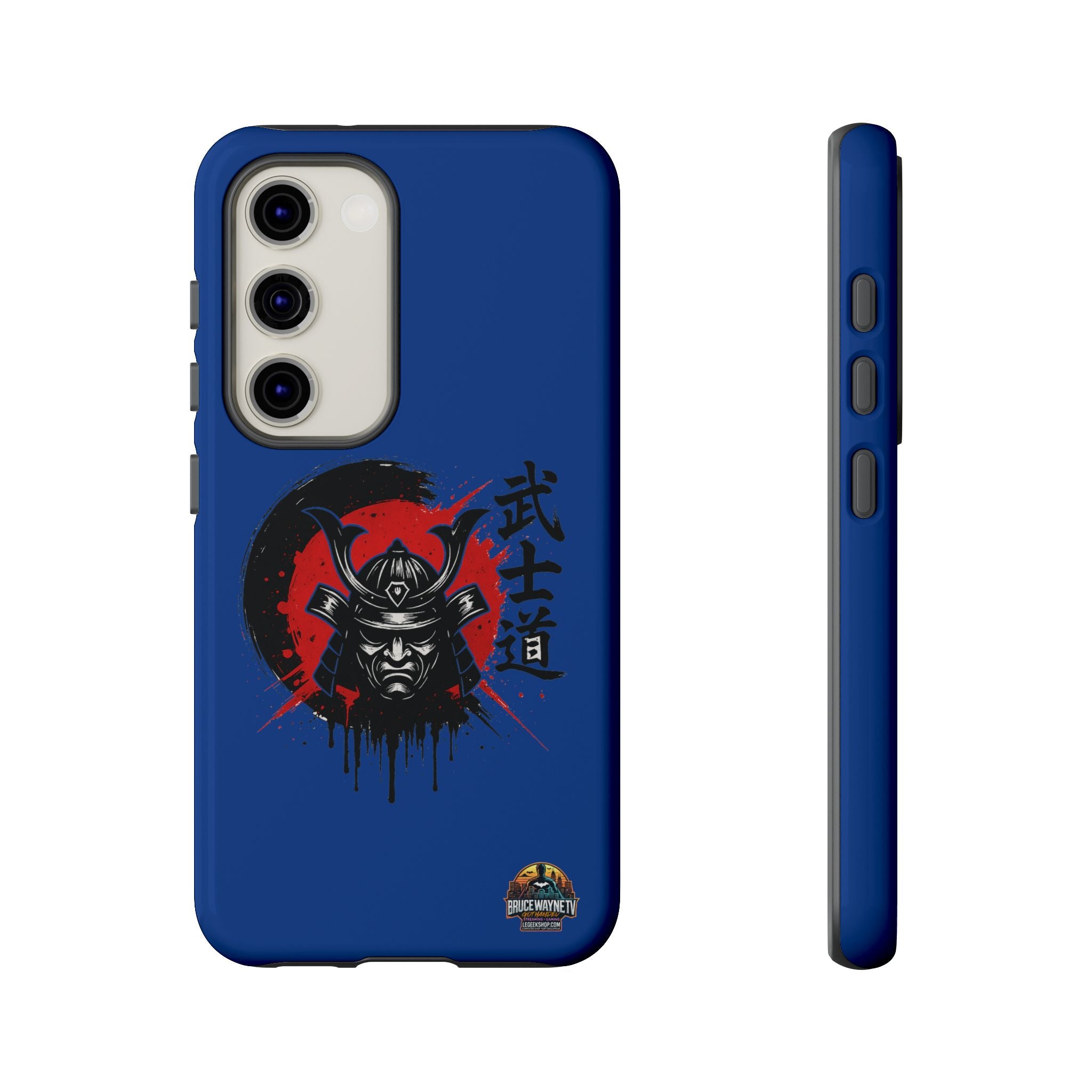 📱 samurai phone case Bleue foncé – coque renforcée Pixel & Galaxy 📱