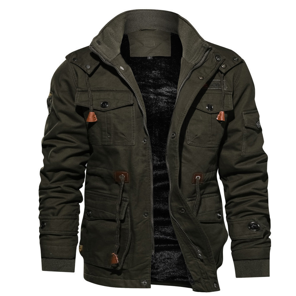 🧥 Veste Cargo Homme Hiver Capuche Détachable Multi-Poches 🧥