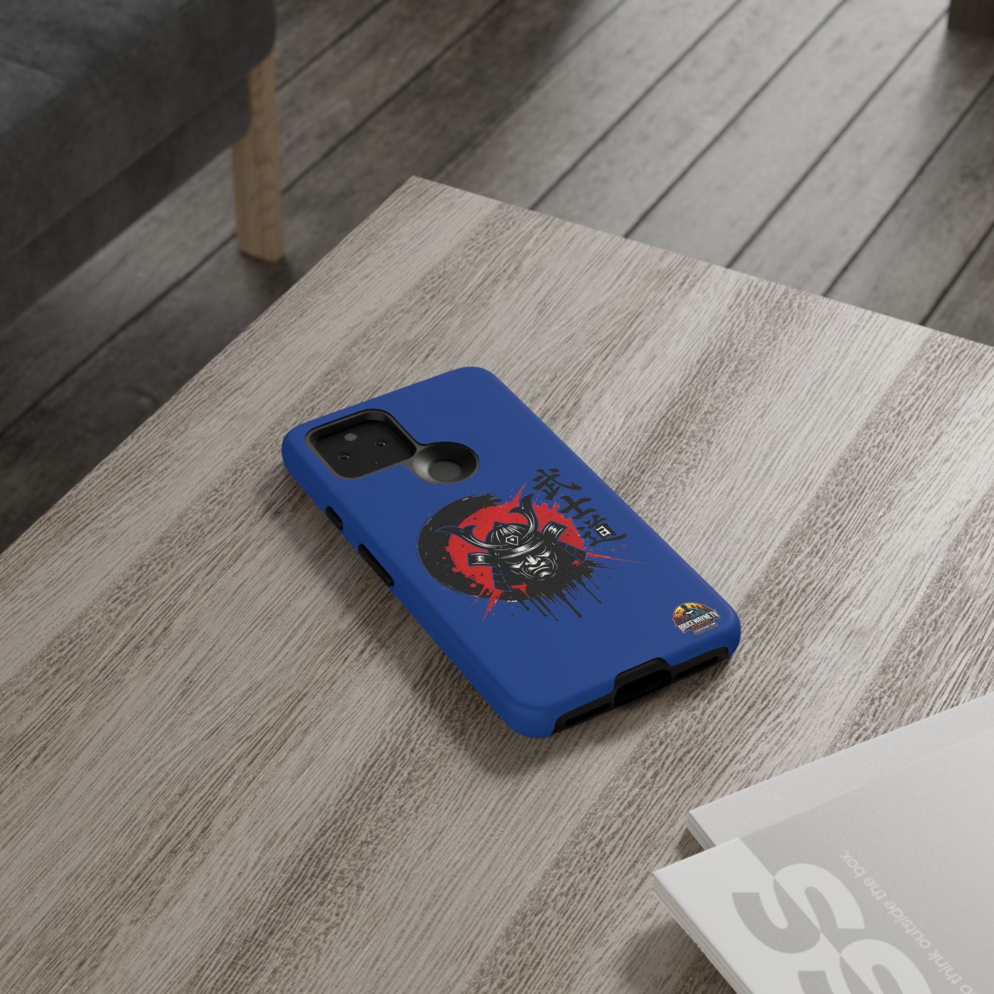 📱 samurai phone case Bleue foncé – coque renforcée Pixel & Galaxy 📱