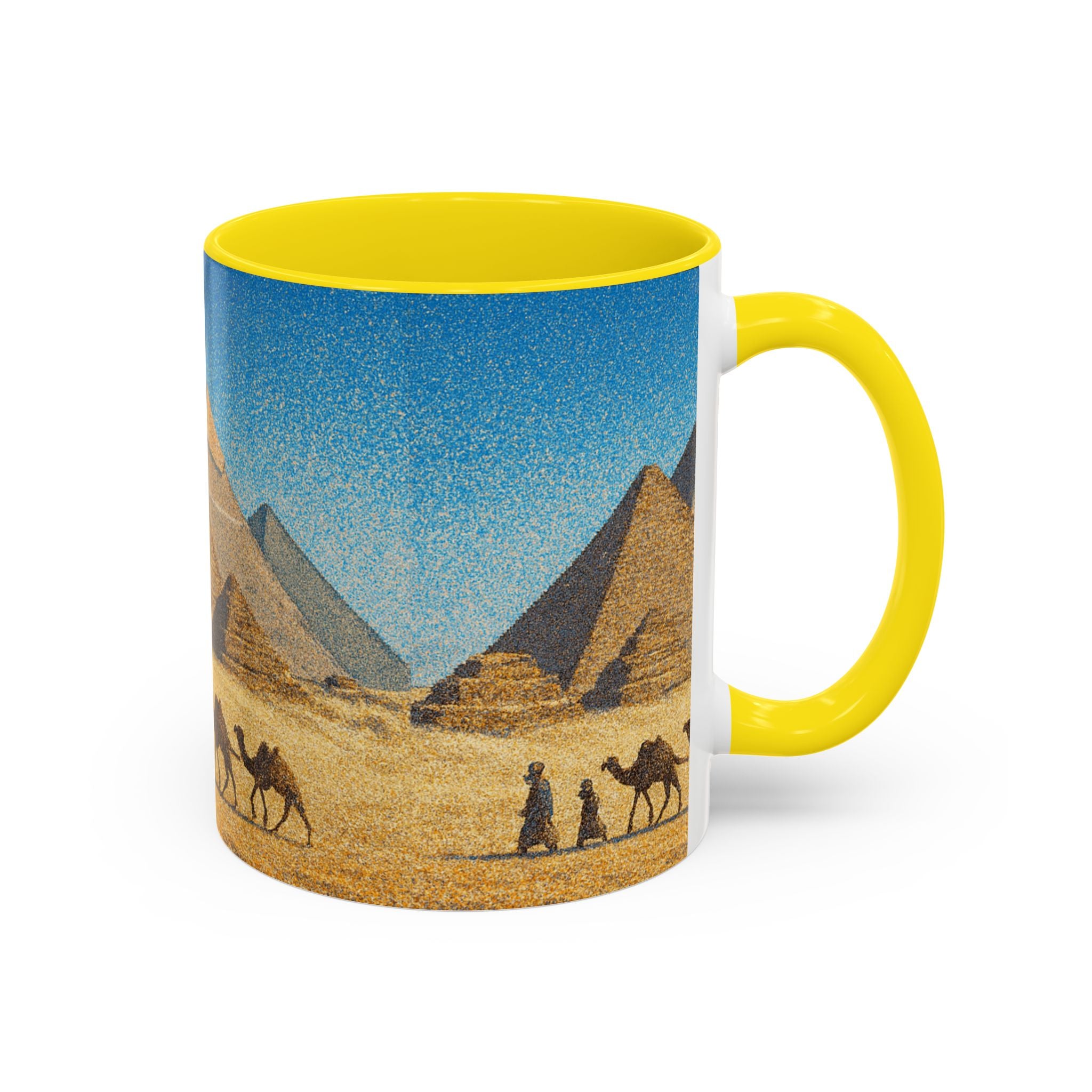 Egyptian Pyramids Camel Caravan Accent Coffee Mug