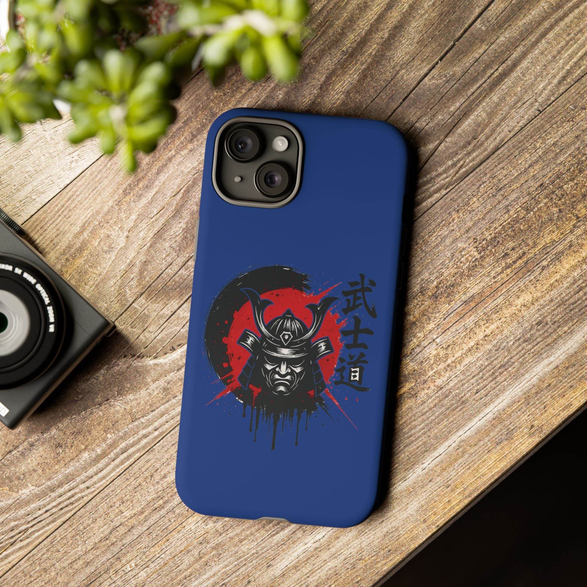 📱 samurai phone case Bleue foncé – coque renforcée iPhone 📱