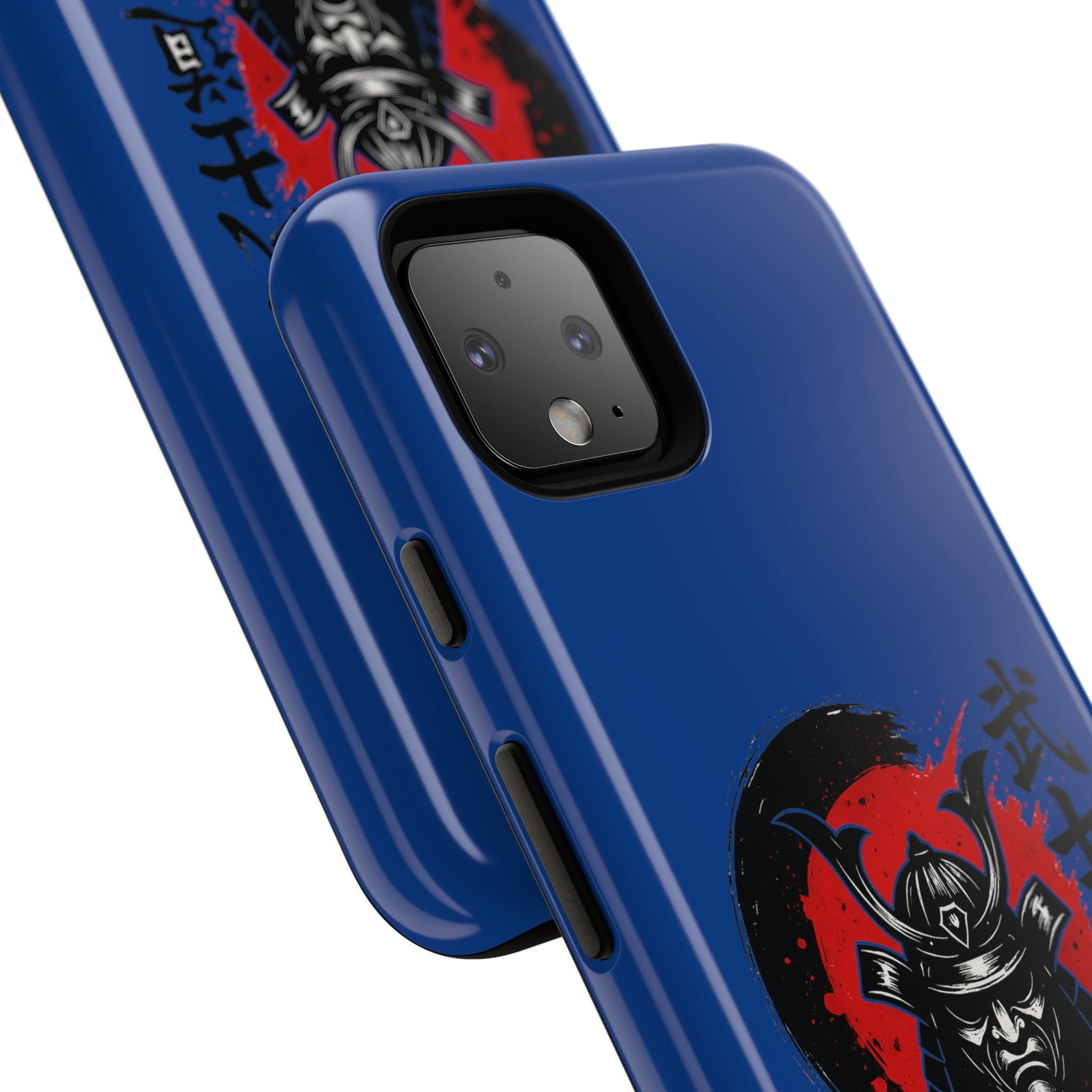 📱 samurai phone case Bleue foncé – coque renforcée Pixel & Galaxy 📱