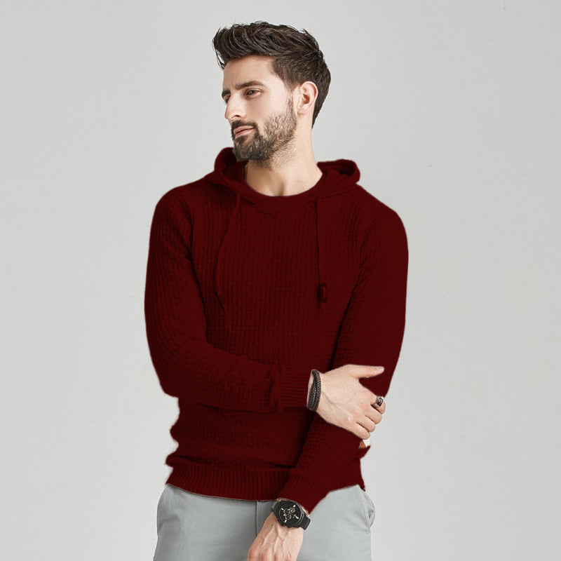 Sweat Capuche Homme Coton Motif Brocart Loose