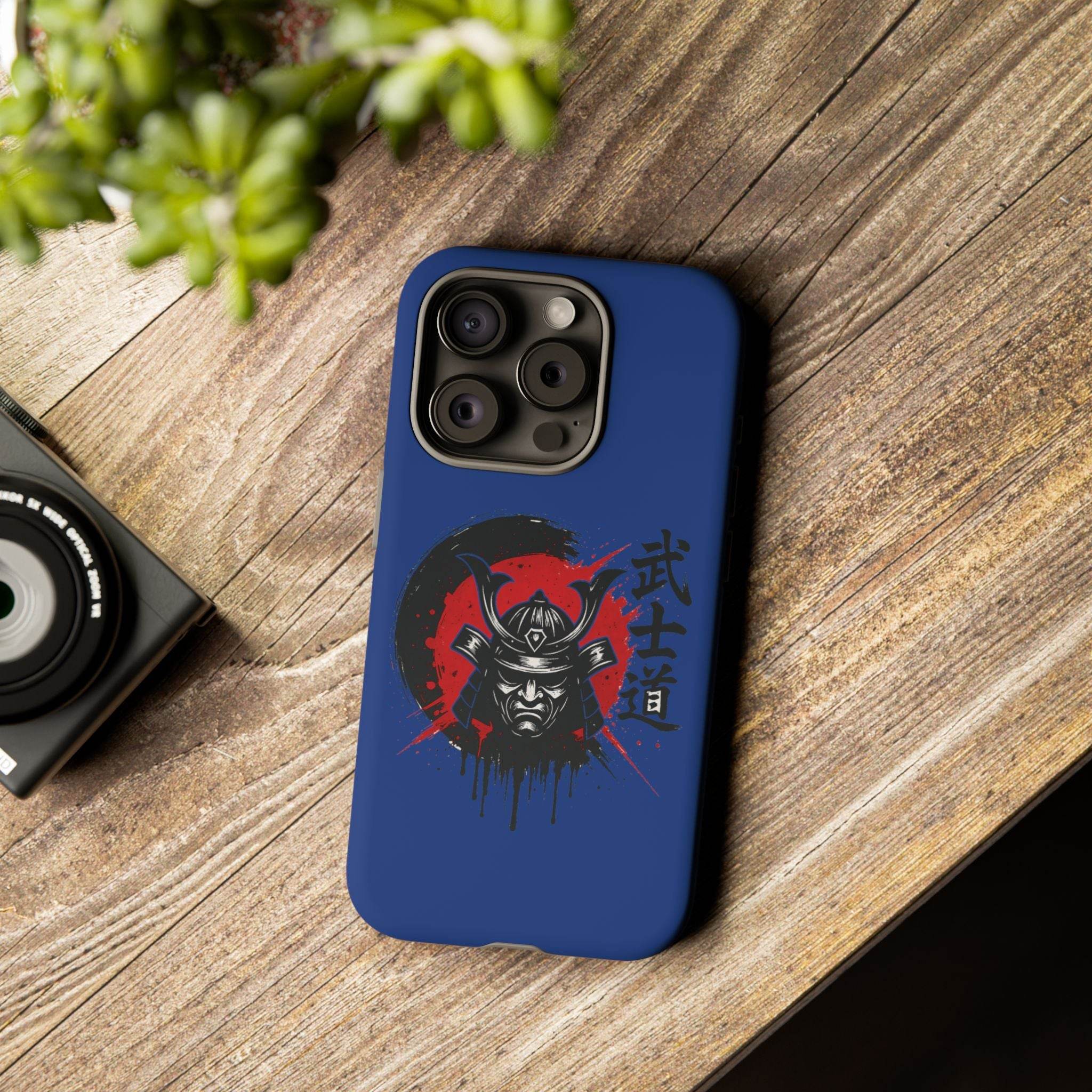 📱 samurai phone case Bleue foncé – coque renforcée iPhone 📱