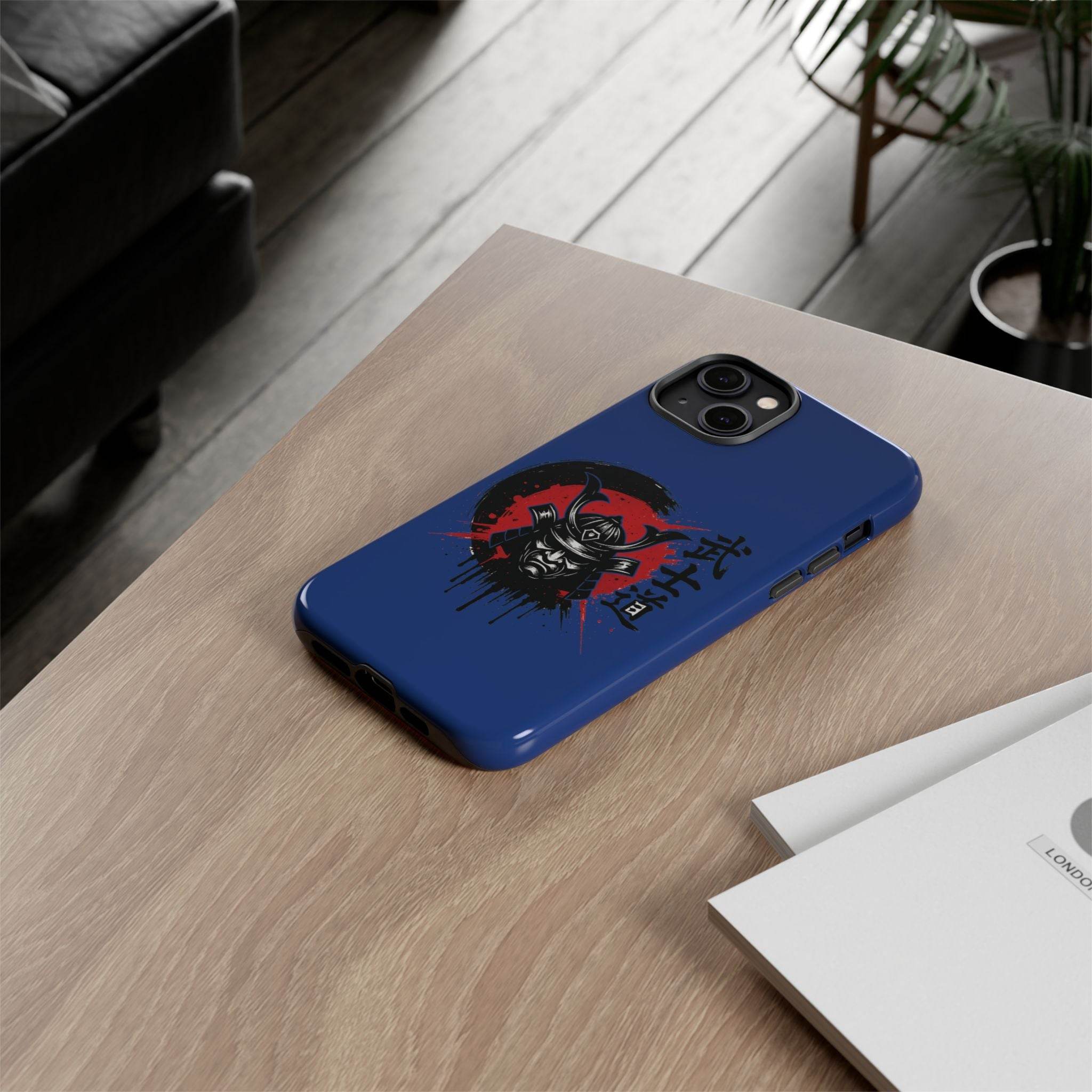 📱 samurai phone case Bleue foncé – coque renforcée iPhone 📱
