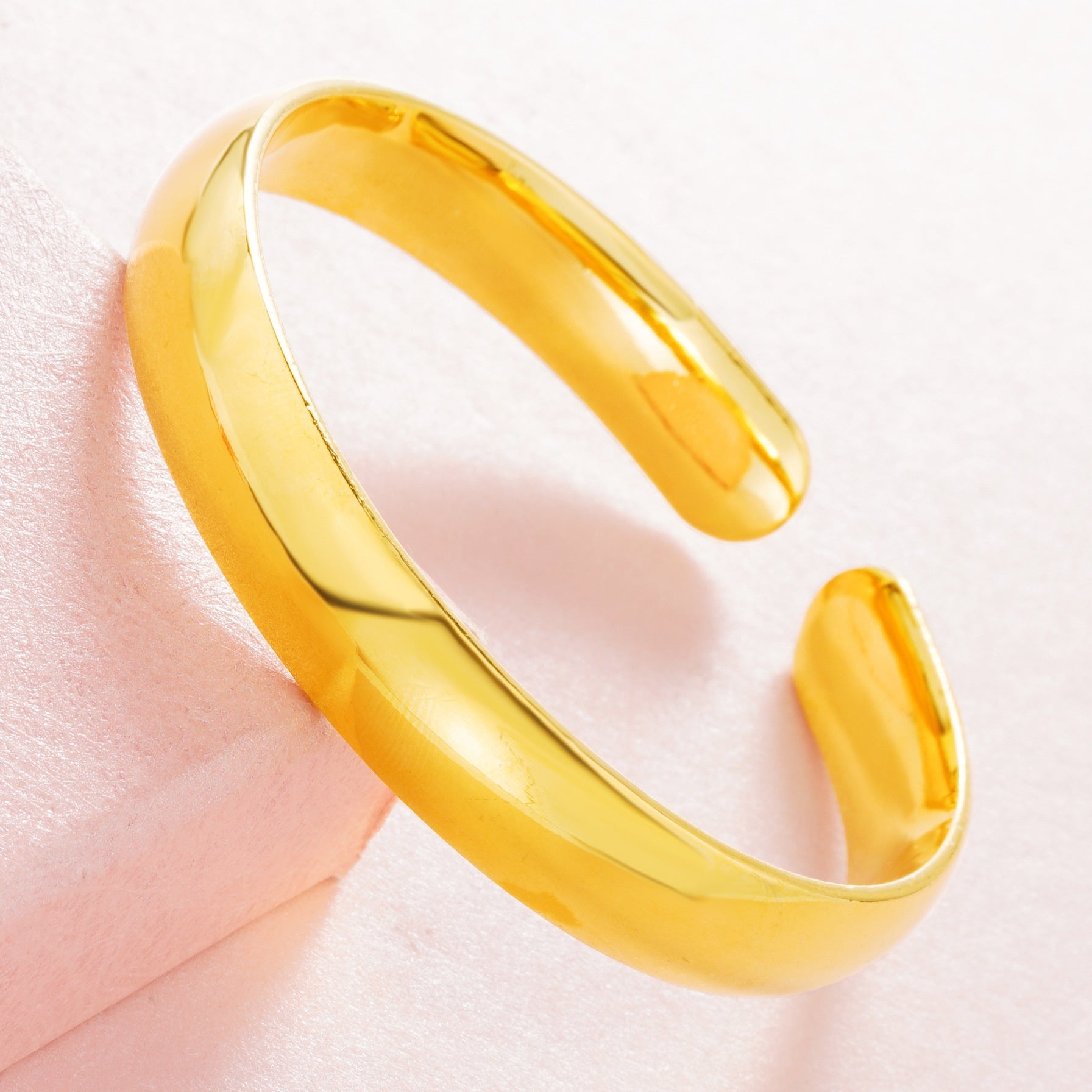 Bracelet Argent 999 Sutra Cœur Brillant Cuivre Plaqué