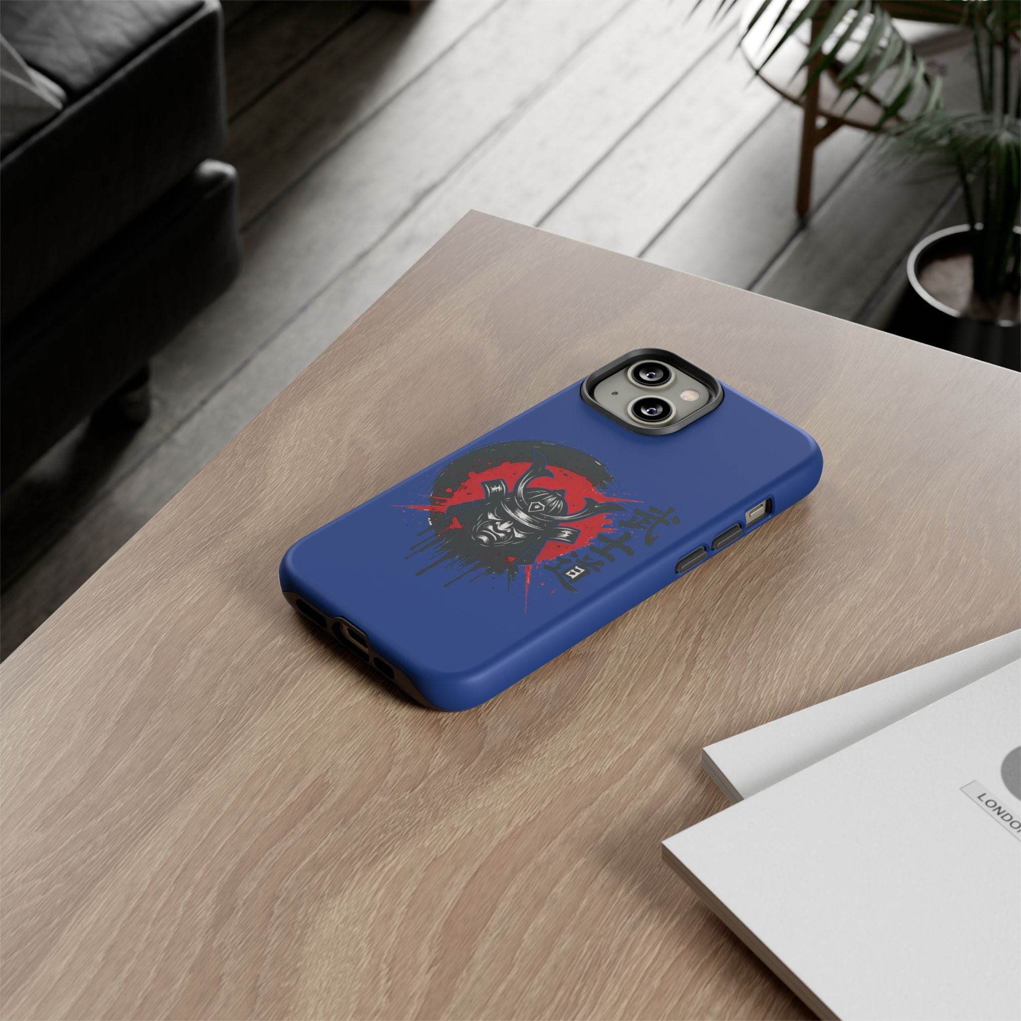 📱 samurai phone case Bleue foncé – coque renforcée iPhone 📱