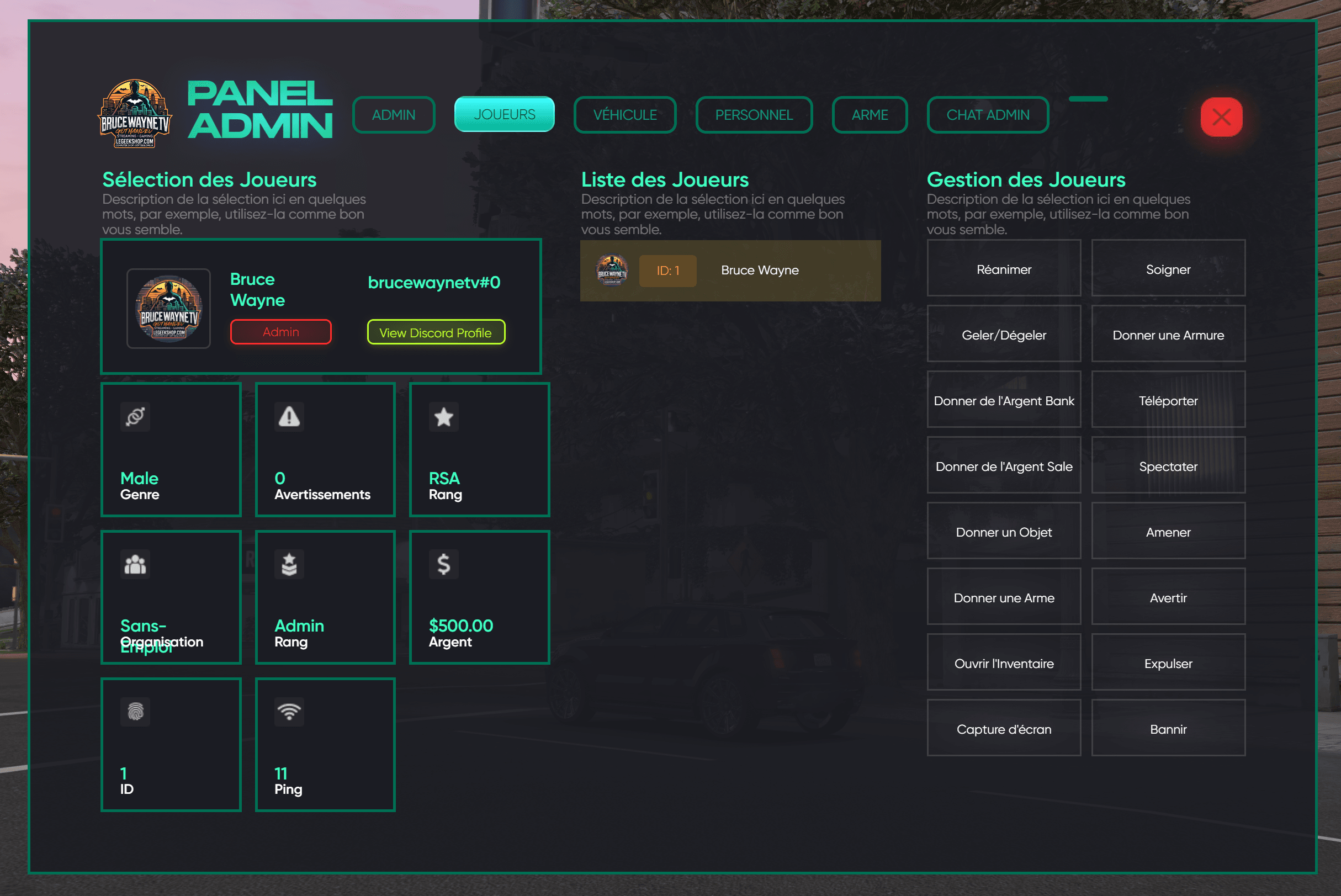 🛠 GothamDev - No Pixel 4.0 Inspired Admin Panel – QB & ESX Roleplay 🎮 - Legeekshop