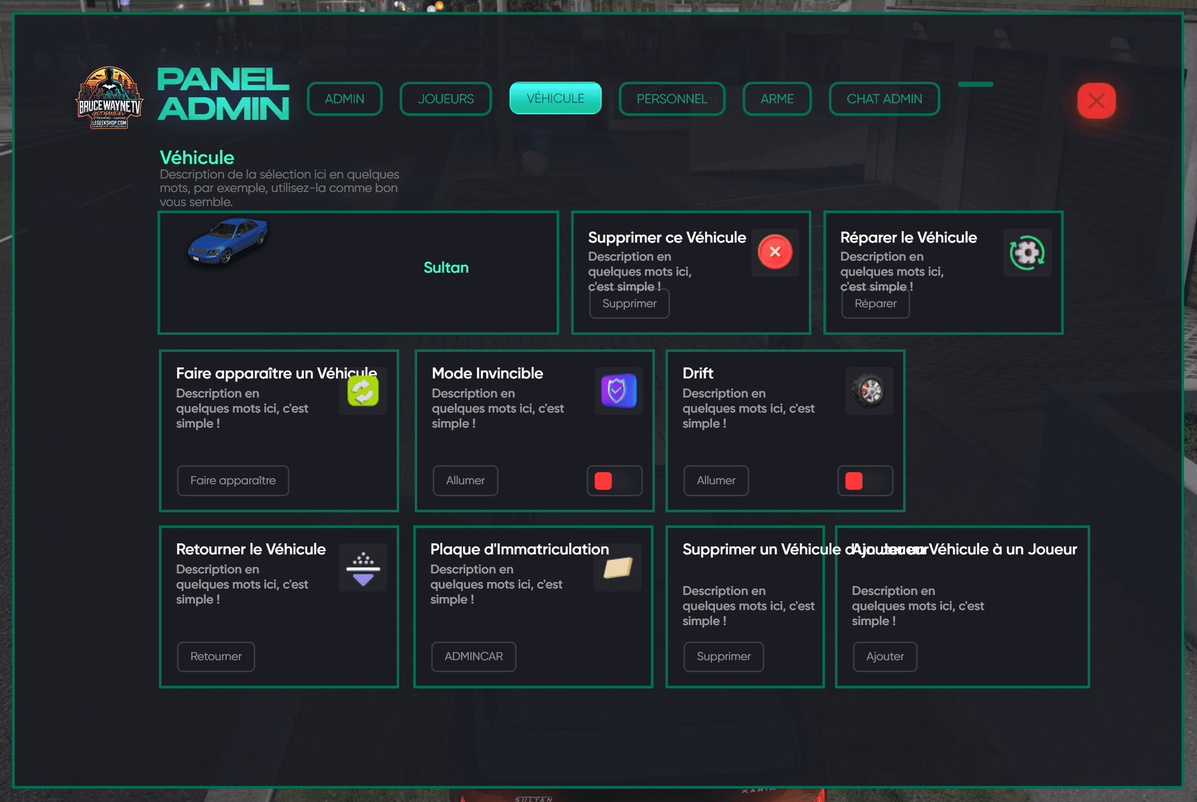 🛠 GothamDev - No Pixel 4.0 Inspired Admin Panel – QB & ESX Roleplay 🎮 - Legeekshop