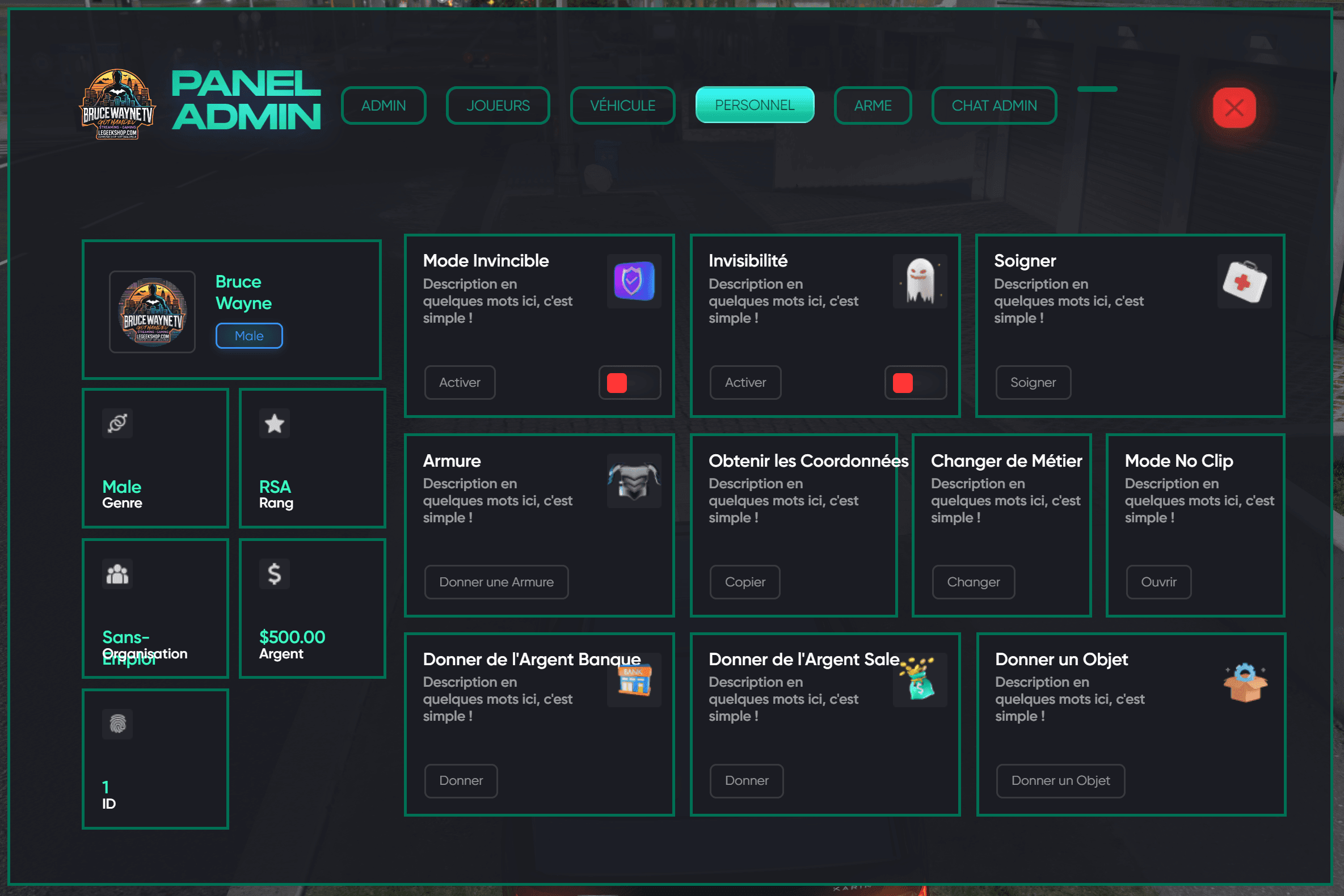 🛠 GothamDev - No Pixel 4.0 Inspired Admin Panel – QB & ESX Roleplay 🎮 - Legeekshop