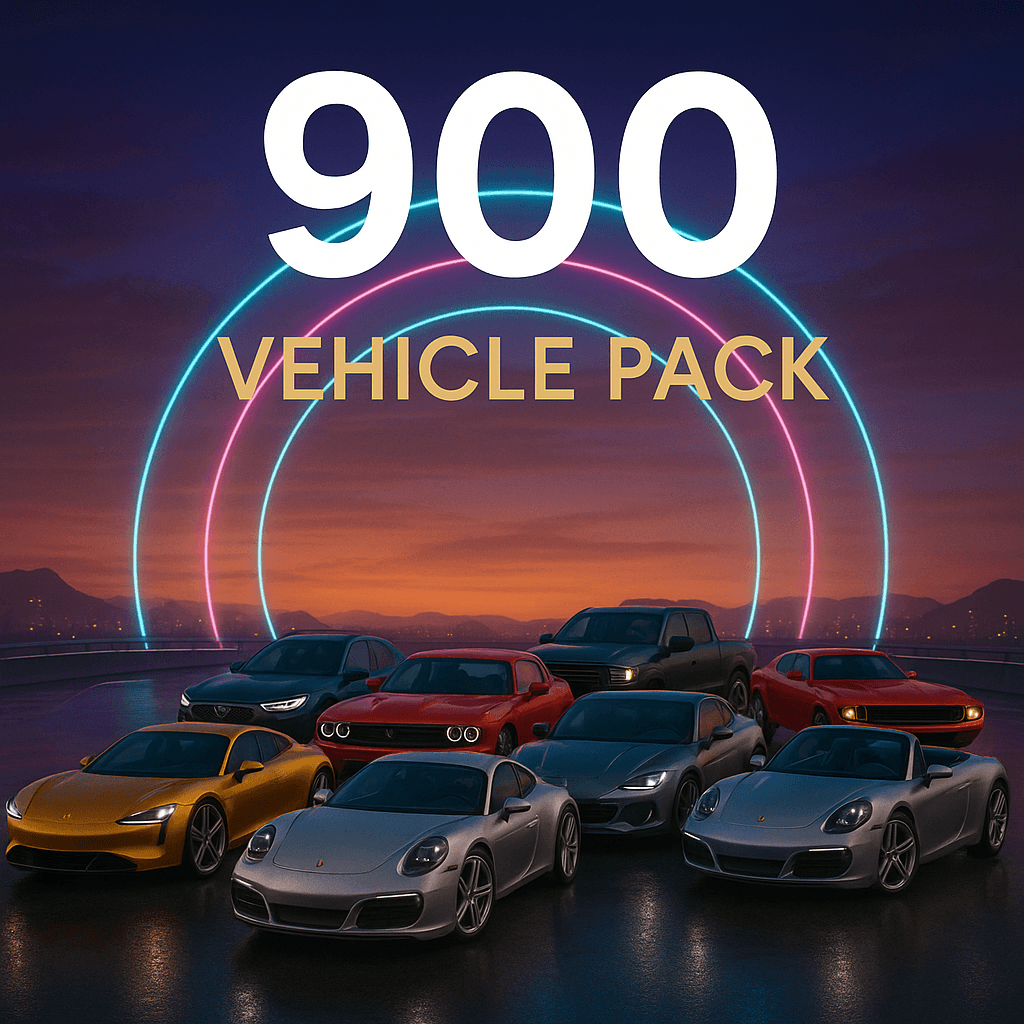 GothamDev - Carpack +900 Véhicules Optimisés et Réglés pour FiveM - Legeekshop