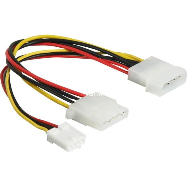DeLOCK Y-Powerkabel 4pin auf 4pin + 3,5" FDD, Y-câble - DeLOCK