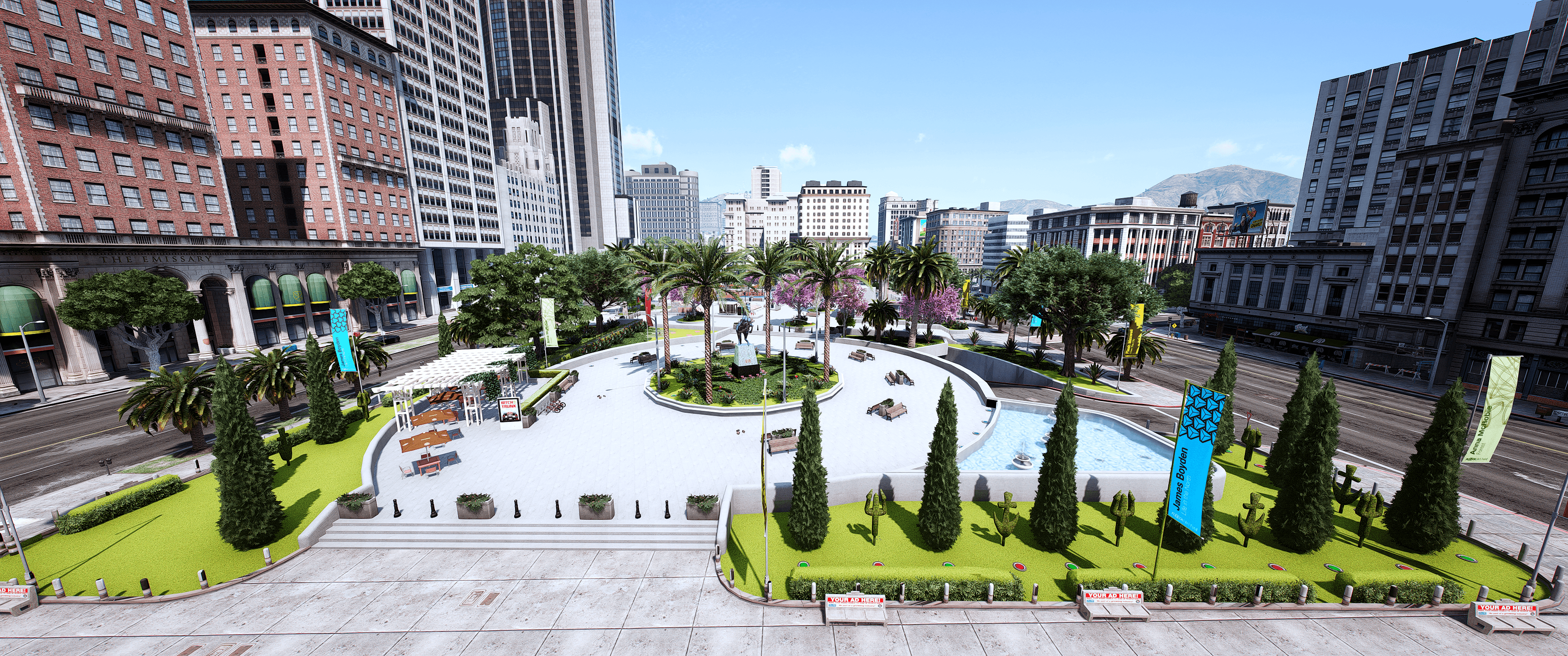 Place des Cubes Fleuri | Mapping FiveM - Legeekshop
