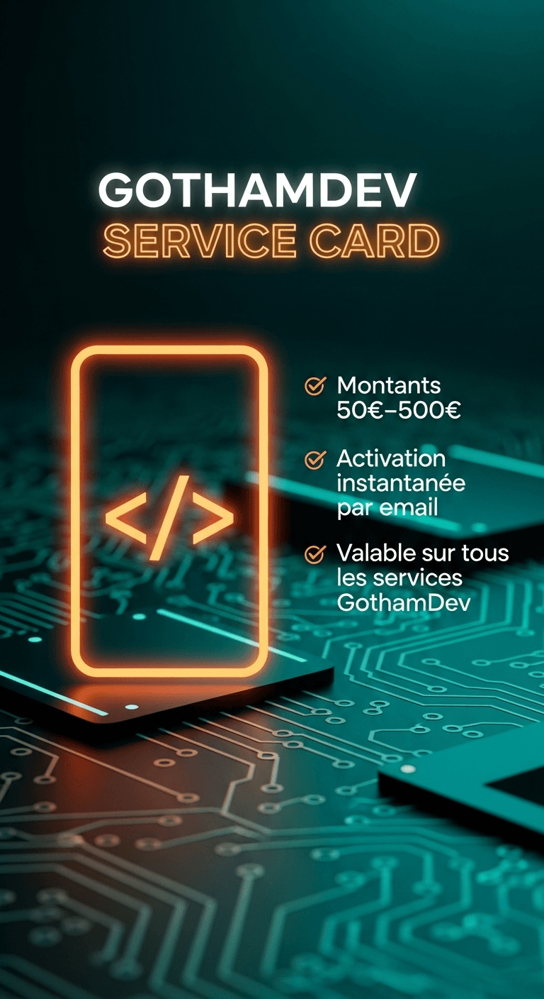 💳 Service Card GothamDev 💳 - Legeekshop
