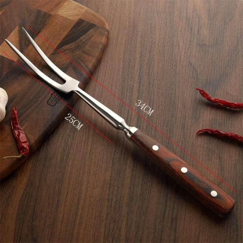 🔥 Set de Fourchettes à Barbecue – Acier Inoxydable & Bois – Accessoires de Grill - Legeekshop