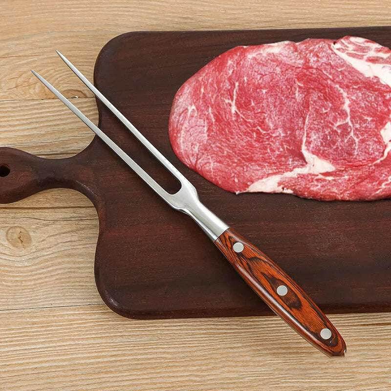 🔥 Set de Fourchettes à Barbecue – Acier Inoxydable & Bois – Accessoires de Grill - Legeekshop