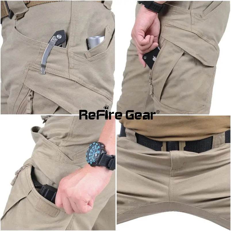 Pantalon Cargo Militaire en Coton pour Homme - ReFire Gear - Legeekshop