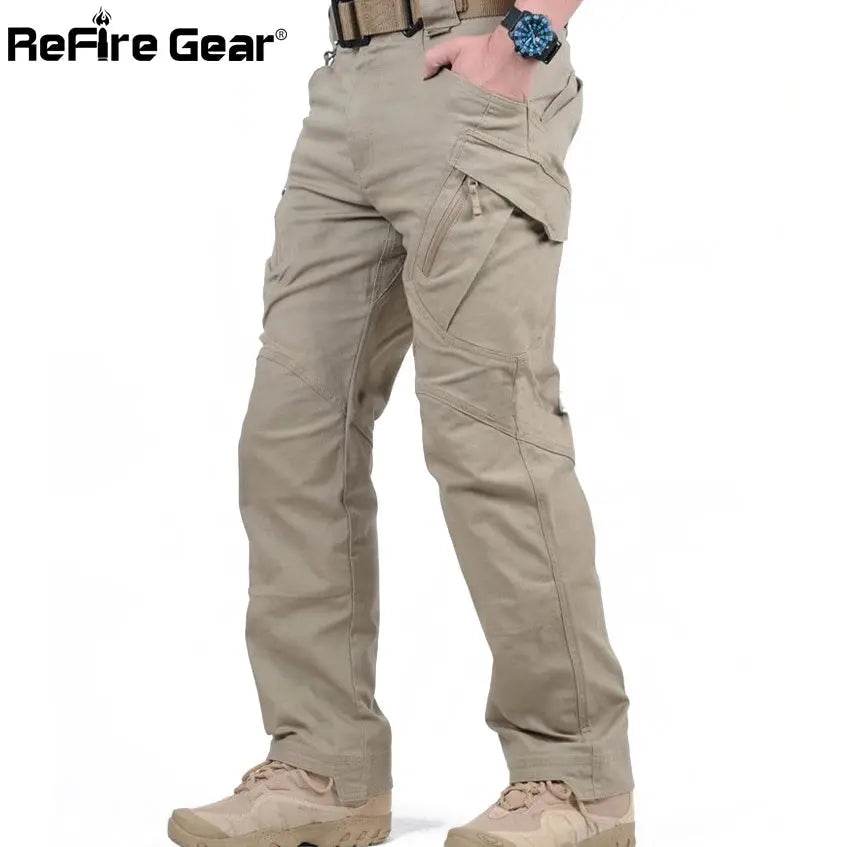 Pantalon Cargo Militaire en Coton pour Homme - ReFire Gear - Legeekshop