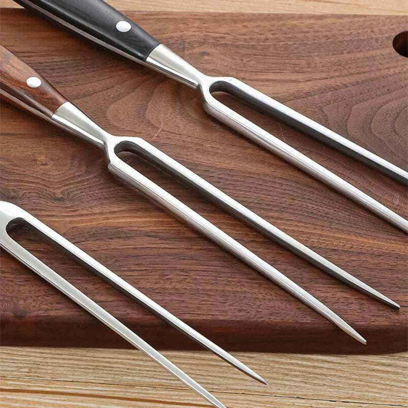 🔥 Set de Fourchettes à Barbecue – Acier Inoxydable & Bois – Accessoires de Grill - Legeekshop