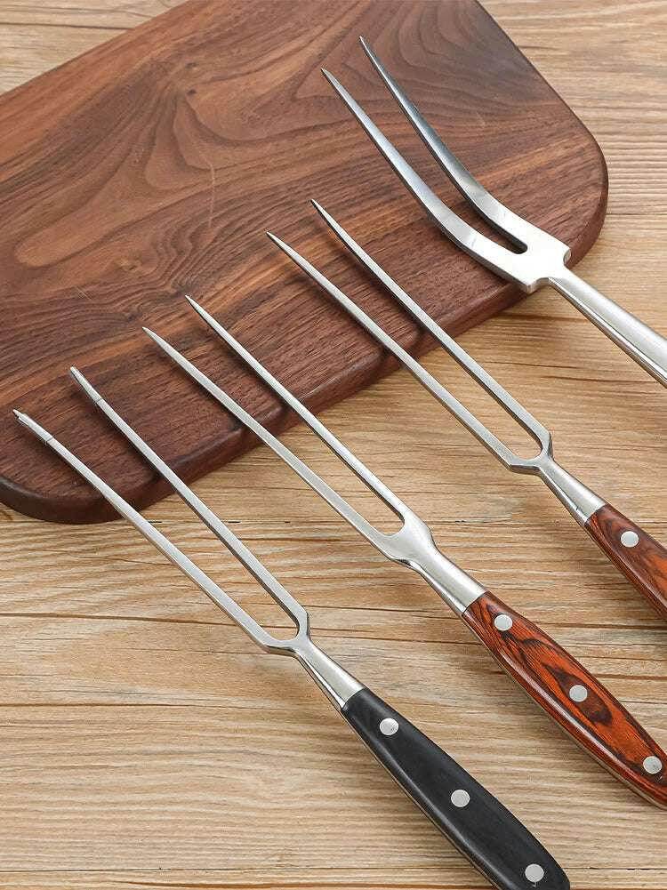 🔥 Set de Fourchettes à Barbecue – Acier Inoxydable & Bois – Accessoires de Grill - Legeekshop