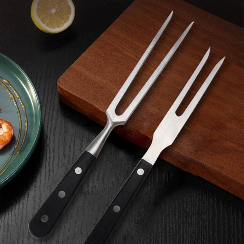 🔥 Set de Fourchettes à Barbecue – Acier Inoxydable & Bois – Accessoires de Grill - Legeekshop