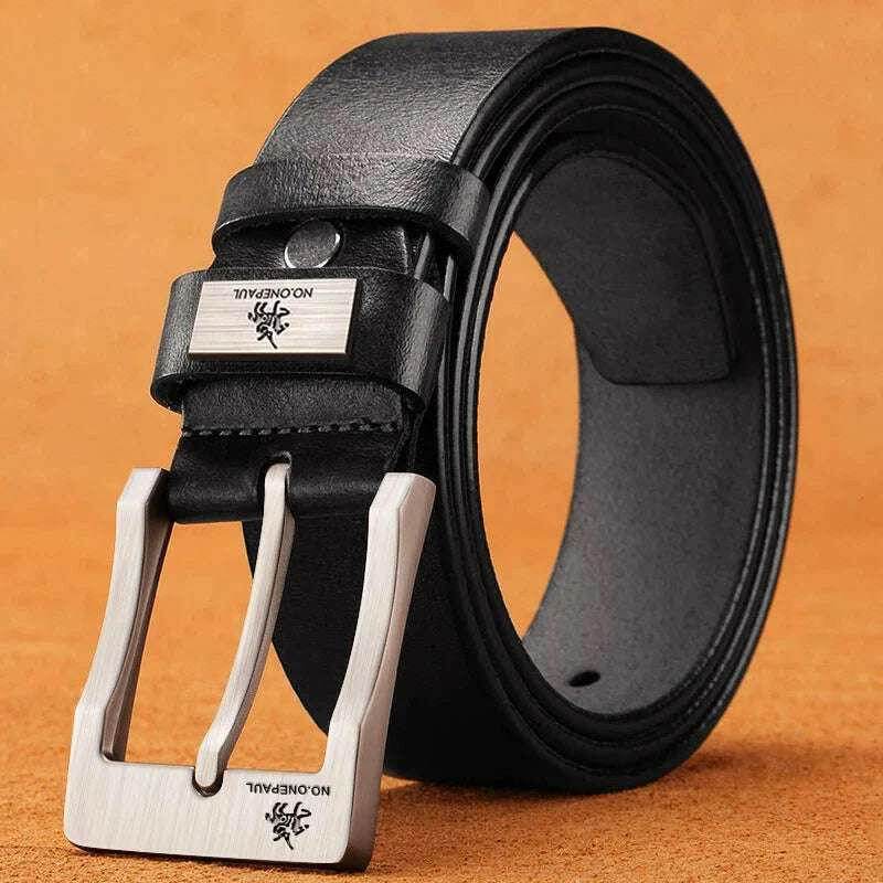 Ceinture en Cuir Véritable avec Boucle pour Homme, Accessoire de Styliste de Qualité Supérieure | Wayne Outfitters - Legeekshop