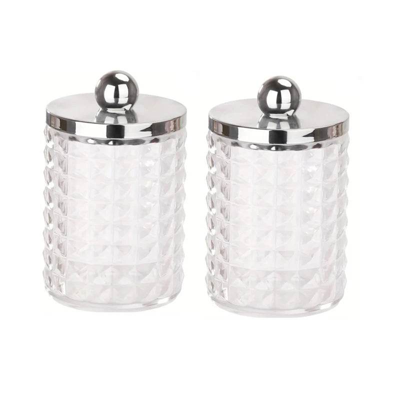 🧺 Boîte de Rangement Transparent – Pot d’Apothicaire 10 Oz | Porte-Coton-Tige & Accessoires - Legeekshop