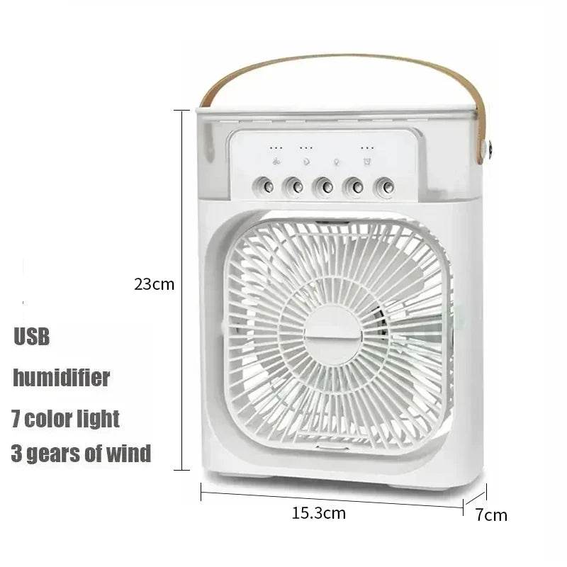 🎐 VENTILATEUR PORTABLE 3-EN-1 : Climatiseur • Humidificateur • Veilleuse LED 🎐 - Legeekshop
