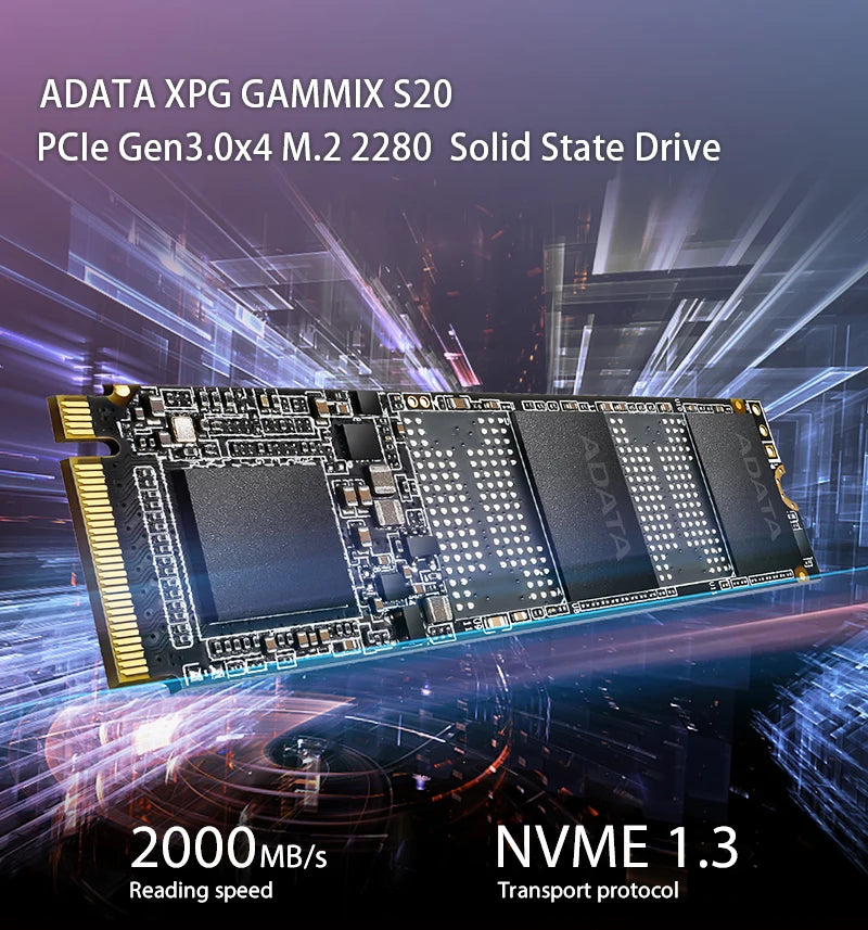 SSD NVMe ADATA XPG GAMMIX S50 PRO M.2 2280 PCIe Gen4x4 500GB 1TB 3D NAND TLC