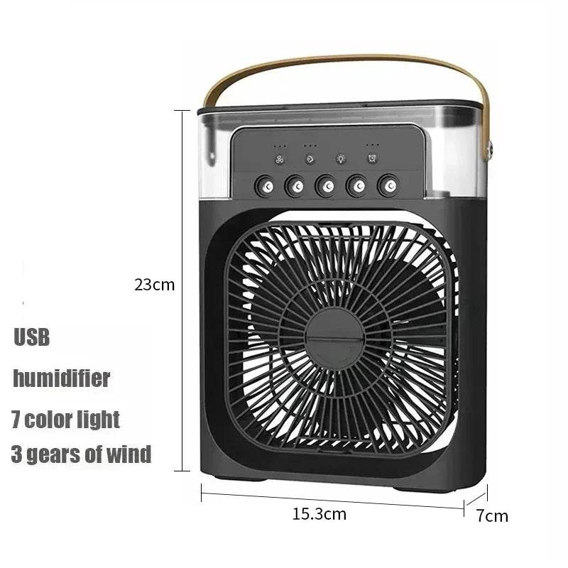 🎐 VENTILATEUR PORTABLE 3-EN-1 : Climatiseur • Humidificateur • Veilleuse LED 🎐 - Legeekshop