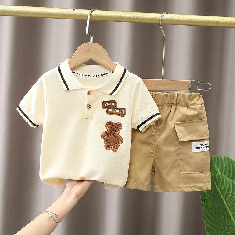 Ensemble de vêtements d'été pour bébé garçon, t-shirt et short, tenue de dessin animé mignon, t-shirt et pantalon pour tout-petits | Wayne Outfitters - Legeekshop